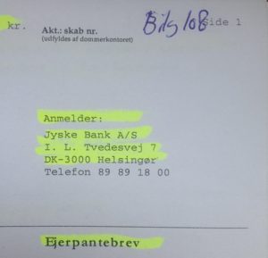 Jyske bank anmælder gæld der ikke findes