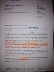 Jyske bank tilbyder en ny rentesikring af et andet lån som et muligt forlig, 02-11-2016 Philip Baurch 