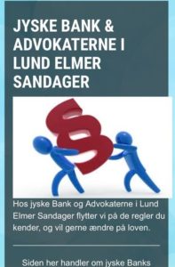 Forsøger jyske bank at gemme loven væk Se spørgsmål til jyske bank nederst på link.