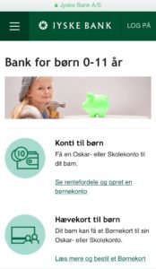 Reklame er Gratis Konto og Hævekort til børn Dit barn kan få et Børnekort til sin Oskar- eller Skolekonto, i jyske bank