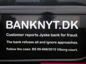Følg sagen i byretten Lille kunde mod jyske bank i sag med mange forhold af svigagtighed 