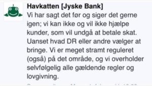 Jyske bank siger selv :-) Vi overholder alle regler og love, klik på billed :-) hahahaha en løgn igen, hvem tror på jyskebank 