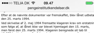 Advokat Mette Egholm Nielsen Nykredit se på datoerne, Hjemtage er at udbetale 