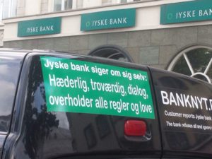 Hvorfor lyver jyske bank, men det skal du vende dig til, det drejer sig om magt og jyske Banks øknomiske INTRESSER, PENGE