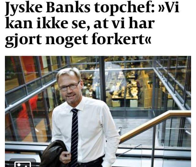 MON IKKE DER ER NOGET OM SNAKKEN #JYSKEBANK ER DYBT #KRIMINELLE ADVARSEL MOD DEN DANSKE #SVINDLER JYSKE BANK, DER VELVIDNE #BEDRAGER KUNDE. :-) #warning against the big Danish #criminal #bank, #JyskeBank the bank who conscious #deceiving #customer Den Danske Bank #Danmarks nok mest uærligste bank jyske bank Som i denne sag hvor lille erhvervs kunde :-) DIRÆKTE FORTÆLLER OM Den #kriminelle bank #virksomhed #Jyskebank som åbenbart ikke kender til #hæderlighed, og #bedrager lille #virksomhed, dette på trods af at CEO bankdirektør #AndersDam og koncern ledelsen er oplyst, at den kriminelle jyske bank bevist bedrager kunden ved #Svig og #Falsk, Jyske bank har ikke nogle kommentar til bedrageriet, som jyske bank laver nu på 10'ende år :-) Men at den jyske bank og CEO DIRIKTØR Ander Dam er så ligeglade, og lader bedrageriet fortsætte, mens der kører biller rundt i København og Nordsjælland for at forsøge at råbe den danske bank jyske bank op. Er jyske bank kolde og ligeglade med. For det er jo en god foretning for jyske bank at lave svindel imod deres kunder :-) Se beviser mod svindelbanken jyske bank her www.banknyt.dk Det enste virksomheden beder jyske bank om er dialog og at jyske bank kikker på bilagende Men uha det vil den statstøttet jyske bank ikke.