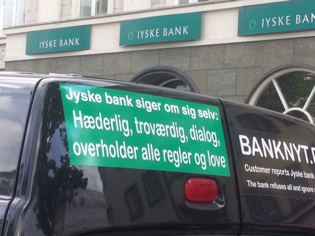 do not trust this bank they lie deceived - The case against the Danish bank Jyske Bank for gross fraud. Has evolved to act on bribery too, as has plaintiff's lawyer Lundgrens. Which is a large Danish lawyer's house, have received return commission, in the form of million assignments by the defendant Jyske Bank. So it looks bad for the confidence of the big Danish lawyer's houses as Lundgrens. / The question is now. Has Lundgren's lawyer partner company, in which the applicant's lawyer Dan Terkildsen is a partner, received a return commission lion from Jyske Bank. Have Lundgren's lawyers been given assignments by the defendant Jyske Bank. Against it as the Lundgren's lawyers, was hired to present to the court. / Lundgrens who is also the plaintiff's lawyer, so does not submit the plaintiff's fraud allegations against Jyske Bank. Jyske Bank who has now also hired the same lawyer to advise, Denmark's second largest bank Jyske bank, in a property sale for over half a billion Danish kroner. / That is a fact That after Lundgren's lawyers were employed by Jyske Bank. Have Lundgren's lawyers objected to the plaintiff's claims Jyske Bank for millions fraud, as a direct link between Jyske Bank paying Lundgren's lawyers millions in fees, for advice. / The case against the Danish fraud bank Jyske Bank is only growing. The plaintiff has yesterday, October 28, 2019. Even had to submit their fraud allegations against Jyske bank. / The plaintiff is now considering whether Lundgrens must testify. To confirm that their client has requested Lundgren's lawyers at least 30 times. About presenting the serious allegations against Jyske Bank for million fraud. And allegations against Jyske Bank Group Management With the bank's executive chairman CEO Anders Christian Dam / Then Lundgren's lawyers in court may have the opportunity to explain why Lundgrens has not presented the client's allegations against Jyske bank for fraudulent conduct. And why Lundgrens directly opposed the client's instructions has counteracted the client. / When the applicant's claims are not presented against Jyske bank. This can only be because Lundgren's lawyers have made an agreement with the defendant Jyske Bank, to counteract the case before the court. / / A CASE WHERE THE LITTLE WOULDN'T LIKE TO BE FIGHT AGAINST A CRIMINAL BANK BUT ALSO AGAINST PROVIDING CORRUPT LAWYERS / The client thinks back to Dan Terkildsen from Lundgren's office August 13th. 2019 at Lundgren's office together with 2 of their students. The one student who otherwise "around" March 23, 2019 and there verbally confirms, which 9 witnesses the client will have called. When Lundgren's lawyers saw the purchase of August 18, 2019, confirmed that they had control over which witnesses to call. But very smart, without disclosing their names. Witnesses who are repetitively informed and repeatedly written should be summoned since spring 2018. Then stick to the very clear instructions of the client. Just 4 weeks before the main hearing was due September 30, 2019 Again, the client opposes and September 2 has chosen to exclude the 7 of the witnesses as Lundgrens submits a petition. Incidentally a litigation Lundgrens does not share with the client. Lundgrens also did not share the defendant Jyske Bank's litigation B and C B. which is otherwise from March 20. / No matter what It is a FACT 1. Lundgren's lawyers were brought, fraud case against Jyske bank on February 5, 2018. 2. Shortly after, between March and June 2018, Lungren's law partner company made an agreement and a million tasks to advise Jyske Bank 3. Following the conclusion of the agreement with Jyske Bank, Lundgren's lawyers have not submitted any of the applicant's claims against Jyske Bank for fraud. 4. Lundgren's lawyers have not disclosed to their client, in the case against Jyske Bank, that Lundgren's lawyers have taken on million tasks for Jyske Bank 5. Lundgren's lawyers do not answer the client's question on September 19, 2019, whether Lundgren's lawyers have worked for Jyske Bank. 6. Lundgren's client, the plaintiff discovers September 20, 2019 The fact that Lundgren's lawyers have performed counseling for Jyske bank, around a trade of around 600 million. Danish kroner. 7. Since Lundgren's attorneys still have not answered their question on September 24, the question Has Lundgrens worked for Jyske Bank. And if YES How long have Lundgren's lawyers worked for Jyske Bank 8. September 25, 2019 Lundgrens Client sends a guy's note And justify the decision that Lundgren's lawyers are incompetent. And that Lundgren's lawyers have done massively over billing. Which the client suspects was part of the strategy to run the plaintiff's money box empty, and then could not stop Denmark's second largest bank from continuing the bank's fraud business against the customer. / / Partner of Lundgren's lawyers Dan Terkildsen believes that the client is wrong And writing like that You cannot find a lawyer who does not work for Jyske Bank / Dan Terkildsen writes that there are conspiracy theories. Considering that Lundgrens' collaboration with Jyske Bank affects the way Lundgren's lawyers have worked for the Client against Jyske Bank. While the client thinks that Lundgren's lawyers must surely be called as witnesses. / Has the client / plaintiff themselves had to present their claims against Jyske Bank on 28 October 2019? Partly to lie to the court, through their board member Philip Baruch, who is a Partner of Lund Elmer Sandager Attorneys. And, moreover, charges against Jyske Bank's director and management for contributing since May 2016 / The fact that Jyske Bank has not stopped and investigated whether Jyske bank is actually outspoken exposes the customer to gross SWIG. And accusing the management of having a direct contributory cause for Jyske Bank to continue to be charged with continued fraud. - The customer of Jyske Bank has since May 2016 called on Jyske Bank's management at CEO Anders Dam. To meet To date, no one in the Jyske Bank Group or Lund Elme Sandager Has expressed the wish that Jyske Bank would like to be a fair banking company and meet with us The customer says that if We are wrong We are the first to say sorry. / / Dan Terkildsen Lundgrens said for 1 year since That Jyske Bank would complain hahaha. That can not be used for anything. But will Jyske Bank's group management still complain. So Jyske Bank stop i exposein its customers, to continued fraud SO LET IT BE / / dear everyone at Jyske Bank You have been exposed to the case BS 402/2015-VIB Due to approx. 145 documents saw Lundgren's lawyers being threatened with firing if they did not submit them. That Lundgren's attorneys forgot to present the client's claims and did not make an attachment explanation. / We apologize for that, and with the final written petition presented on October 28, 2019, have hopefully explained what annex is for Of course, a new allegation must also be made, which one would think Jyske Bank's Director has paid Lundgren's lawyers for not presenting. But we cannot prove that. Being exposed to fraud by one's own bank is not something fun. Besides, the management is indifferent and probably still sleeps well at night. / CEO Anders Christian Dam if you have not paid Lundgren's attorneys for failing to present our claims to the court. Then we say sorry. However, Jyske Bank's Attorneys and the Executive Board will also apologize If we customers are just right. / Our allegations are now proceeding October 28, 2019 presented by ourselves Since our then lawyers Thomas Schioldan Sørensen of Redstone Attorneys and Dan Terkildsen from Lundgren's law firm Mystically, not having would help us. Or maybe our poor Danish is so poor that they couldn't understand what we were writing. Just kidding :-) But remember The reason we repeat the same thing over and over again. It is only for contact. We have contact difficulties. But also a fun way to tell the board of Jyske Bank / Talk to us, we're actually pretty good here. And then we just try with humor You can find us here Soevej 5. 3100. Hornbaek 22227713 Best regards from a tiny, angry customer.