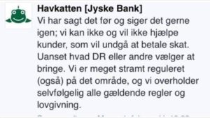 Listen med spørgsmål og link nederst redigeres dagligt. Senest rettet 17-11-2017 Spørgsmål 6.A indsat :-) ------------------- Sagen, handler i bund og grund bare om jyske bank bedrager deres kunder, og hvor gode jyske bank er til SVIG foretninger. Læs dagbogen på www.banknyt.dk ------------------- :-( Vi har i sagen mod jyske bank brug for at Nykredit underskriver et dokument. Bare underskrive at vi ikke har hjemtaget noget lån i Nykredit på 4.328.000 kr. Som blev tilbudt 20 maj 2008. :-) :-) Se bilag på at tilbud er bortfaldet og derfor ikke kan eksistere. https://facebook.com/story.php?story_fbid=10214873510170621&id=1213101334&ref=bookmarks :-) :-) BILLEDER I NY TIDSLINIE SAGEN MOD JYSKE BANK FOR BEDRAGERI SVIG https://facebook.com/story.php?story_fbid=1493715853997211&id=1045397795495688 :-) :-) Normale og ærlige mennesker ville ikke nægte at hjælpe andre i en sådan sag, men anderledes er det med Nykredit. :-) Nykredit nægter at underskrive, for på den måde at hjælpe jyske bank med at kunne fortsætte bedrageri af kunde. :-) Nykredit kan følge sagen her. Om underskrift. https://facebook.com/Nykredit-dækker-over-SVIG-i-Jyske-Bank-Advokat-Mette-Egholm-Nielsen-svare-351558681922937/ :-( :-) Vi har anmodet vores advokat skrive til Nykredit 20-09-2017 og kræve en underskrift. Hvis Nykredit v/ Advokat Mette Egholm Nielsen Stadig nægter at underskrive. :-( På trods af møde referat fra Nykredit, og de mange beviser på at der ikke findes noget optaget lån i Nykredit på 4.328.000 kr Og at Nykredit heller ikke vil vise der findes et optaget / hjemtager lån i Nykredit på 4.328.000 kr. :-) Anmode vi vores advokat, at stævne Nykredit, så de tilpligtes til at underskrive. :-) Vi ved her 5 oktober 2017 stadig ikke om, der er skrevet, eller udtaget stævning mod Nykredit. :-) :-) Vores advokat Skrev 04-10-2017 At han anbefale, at vi opgiver sagen imod jyske bank. Og skriver om højsteretsdomme, om sager omhandlende rente bytte, Men skriver intet om det vores sag handler om. ( de mange spørgsmål som er nederst ) :-) :-) !. Vi blev meget forvirret over at vores advokat kun taler om dårlig rådgivning, omkring en rente bytte med jyske bank, En rentebytte, som jyske bank har lavet ved egen hånd. ! Uden påforhånd at sikker sig en mundtlig eller skriftligt aftale ved kunde. Vores Advokat er oplyst februar 2016 At den anlagte sag mod jyske bank er ændret. FRA DÅRLIG RÅDGIVNING TIL SVIG / BEDRAGERI At vi ikke har et lån 4.328.000 kr. at betale på, eller bytte renter med til nogle. At vi ikke har aftalt og godkendt den rente bytte fra 16-07-2008 som jyske bank opråber sig i retsforhold at være den der er godkendt 15-07-2008. :-) Vi har fremsende alt materiale til vores advokat februar 2016 og løbende herefter. Samt efterfølgende sendt kopi politi anmeldelse af jyske bank for bedrageri. En anmeldelse som stiller store spørgsmåls tegn, ved jyske Banks Hæderlighed, Ærlighed og Troværdighed. Sagen viser tydelige tegn på bedrageri. :-) Materialet er gennemgået ved møde ved min advokat. 2016 og grundig forklaret, og dengang forstået. Desværre mene min advokat tydeligvis ikke, at det nu har nogle betydning for sagen, mod jyske bank, da intet er blevet nævnt eller omtalt. :-) Vores advokat mener kun det handler om dårlig rådgivning, og sagen faktisk er tabt på forhånd, og anbefaler vi skal opgive. Hvorfor Carsten sendte et link hertil siden. :-) For på den måde måske at kunne ændre vores advokats opfattelse af sagen, som han ser den. Vores opfattelse af sagen, er tydeligvis en helt anden end vores advokat. :-) Som ikke syntes de nævnte forhold nederst, har betydning. Nogle de mange forhold, er her indsat som spørsmål nederst , og vi mener de alle har relevans til den anlagte sag, som vi mener er bedrsgeri. :-) Svig for milioner mod kunde i jyske bank. https://facebook.com/JyskeBank.dk/?ref=bookmarks :-) Vores bog og historie om at være 9 år i helvede, med den grønne slagter. Ud af planlagte 20 år. Men nok snarer at skulle skulle være det resten af livet. :-) Grundet jyske bank og en kæmpe løgn. OG nej det er ikke en beskyldning. Vi føler bare at JYSKE BANK LYVER en smule her, måske ligefrem planlagt. :-) Men det taler vi jo mere om i retten, for vi vil have alle vores spørgsmål besvaret, Det er åbenbart det eneste sted jyske bank vil besvare spørgsmål. :-) http://ekstrabladet.dk/kup/dinepenge/andelsboligforeninger-har-faaet-nok-stopper-betalinger-til-gebyrgribbene/6029918 Det er vores almindelige princip, at når en sag verserer for domstolene, udtaler vi os ikke, siger Peter Stig Hansen, juridisk direktør i Jyske Bank (dette er en MASTER som rettes med røbende link på bilag til alle spørgsmål, frem til vi har første retsmøde) :-) Kan denne historie mon betale for sådanne en bil de næste 20 år med alt betalt :-). Det ville være dejligt ny bil hvert andet år, Historien bør blive til en gyser film, selv om der kom mordtrusler fra en der købte flere ph lamper fra Carstens konto mens han var syg, var jyske bank er dog den mindst søde i historien og hjulpet kreditforeningen Nykredit I historien du gerne skulle se som film. :-) Men som da vi intet havde efter jyske bank tog alt fra os, der var intet lys at se forude, nu har vi bare en god historie at fortælle. :-) Lidt mere fra oplevelsen er her https://www.facebook.com/carsten.storbjergskaarup/posts/10212893634034955 En fyldte tanken med olie, TAK En betalte til maden, TAK En betalte medicin, mange hjalp TAK :-) Undtagen jyske bank, de ønskede kun at tage alt og jyske bank tager stadig af kassen til renter af lån som ikke findes. DET ER BEDRAGERI SVIG SVINDEL :-) Mens jyske bank tog hvad de kunne tage, gemte vi dette minde, Carsten's hjerne :-) den huske hele historien. Om den tyvagtige og bedrageriske JYSKE BANK. ----- :-) :-) Bliver du Snydt af jyske bank så fortæl om det, Og har du brug for hjælp i din sag så ring 40333400. Carsten hjælper dig Gratis :-) Carsten ved om nogle hvordan jyske bank arbejder, og lyver for at tjære penge. :-) :-) Svar udbedes her eller i retten. :-) :-) Vi afventer 5-10-207 svar fra vores advokat om han mener vi har optaget et lån i Nykredit, efter tilbudet 20 maj 2008 på 4.328.000 kr. Og har aftalt om han mener vi har aftalt at bytte renter med jyske bank, på dette lån. Jævnfør den af jyske Banks fremlagte rente bytte lavet 16-07-2008 Som skulle erstatte den der er aftalt 15-07-2008 :-) :-) Mens vi venter så læs med. Lidt af de spørgsmål jyske bank ignorere og ikke vil svare på, :-) Men hvad jyske bank vil jo overhoved ikke tale med Carsten Storbjerg, det har bestyrelsen ved Philip Baruch skrevet 31/5-2016 Og på havkatten skriver de, sagen må gå sin gang, og det handler om jura Lige som de skriver at jyske bank overholder alle regler og love :-) Hej jyske bank, i er tilbudt dialog men ønsker det ikke, vi er også ved at være ret ligeglad kun far vil tale, men vil ikke være til grin. 1 år og 6 måneder gik uden at jyske bank har, ville elle tør svare på, om det lån i Nykredit på 4.328.000 kr. er falsk eller sandt, og i øvrigt intet vil svare på. :-) jyske bank behøver slet ikke svare, på noget som helst, er ved at være ret ligeglad, Men tænk da på bankernes omdømme, og ATP PFA mm som støtter jyske Banks handlinger ved aktie køb, og deres partner som REALMÆGLERNE GF FORSIKRING MM ;-( Banken får alligevel alle spørgsmål i retten. Så vi tager den der fra, Dyrt for Carsten med retten, men det er jo bankens måde at forsøge at stoppe disse dumme spørgsmål fra kunde der føler sig bedraget, ingen beskyldning men føler os bedraget. :-) :-) I retten må vi så bare ønske en god forestilling. Og se det sande jyske bank arbejde med jura af bølgepap og stjerne advokater, med speciale i bestyrelses ansvar. Opdater 23-09-2017 Jyske bank har på ingen måde vist ønske om dialog, Min advokat er ikke blevet kontaktet siden 2-11-2016 med en skjult dagsorden en rente sikring. :-) Gud fader i skuret, afviste på stedet at spilde tiden, så heller en dom da. jyske bank må gerne komme til mig, hvis de har noget de vil undskylde, de skal ikke spilde min advokats tid, han skal snart lave nyt proces skrift med de forhold som er fremlagt. :-) Og skal laves så sagen kan rykke videre i straffe retten efter. Regner ikke det af jyske Banks bestyrelses forliges tilbud, for andet end et nyt forsøg på at snyde mig med en Swap, vi kan jo ikke stole på jyske bank :-) Seneste henvendelse fra jyskebank var tilbudet om at lave en rente sikring på et andet lån som jeg har hjemtaget langt op i 2009 Dette var en direkte fornærmelse mod min familie og mig. :-) Halo jyske bank, og Philip Baurch jeg er altså blevet rask, så stop nu jeres latterlige forsøg på at snyde mig. :-) Kære jyske bank er taget i groft svig og løgne så tro ikke jeg er helt dum, og uden advokater fandt jeg ud at jyske Banks sande fundament. :-) Hvis bare det en masse fejl så bør jyske bank komme til mig, selv om det virker ret bevist, efter CEO blev oplyst om det 25 maj 2016 Ring 40 33 34 00 tal med Carsten istedet for at lave mere lort for jyskebanks troværdighed. Undskyld sproget men er lidt sur :-) -- Spørgsmål er næppe nye. Desværre vil Jyske bank ikke besvare nogle af dem. :-) :-) - 0. Sagens start, og hvorfor sagen faktisk startede, det handlede først om dårlig rådgivning. Rentesikring (eller rente swap) (eller rentebytte) til et underlægende lån i Nykredit. Dette er ikke et spørgsmål men en konstatering, Swappen W015785999 på 4.328.000 kr. som er lavet 16/7 2008 hvor Jyske Bank siger den er lavet 15/7 2008, at vi har godkendt denne. for at rentesikker et underlægende lån, også på 4.328.000 kr. som Jyske Bank har fortalt 3 personer, der har bistået i sagen, og i øvrigt alle er advokater, for at overbevise dem at Jyske Bank talte sandt. Og der ikke var noget at gøre, derfor opfordrede Advokat Søren Nav på dette grundlag at Carsten opgav kampen og derved betalte jyske bank, og i øvrigt opgav. Carsten siger i dag at swappen Swappen W015785999 ikke er aftalt, og det underlægende lån er FALSK, eller, siger bare det findes ikke i nykredit. https://www.facebook.com/pg/JyskeBank.dk/photos/?tab=album&album_id=1313767645325367 :-) :-) ----- 1. Hvordan kan jyske bank lave 2 byggekreditter, til 2 forskellige virksomheder, (2 cvr nummer). Både samtidige og overlappende Altså på samme kontonummer. ?. Er det ikke det samme som at sætte den samme nummerplade på 2 forskellige biler Samtidigt :-) ? Hvordan ved man hvilket cvr. Som betaler når der er 2 virksomheder på ? https://www.facebook.com/pg/JyskeBank.dk/photos/?tab=album&album_id=1314913848544080 :-) :-) ----- 2. Hvordan kan et swap bilag, blive væk. ? Altså den swap aftale, som kun er indgået, under forudsætning hvis man hjemtager det underlægende lånetilbud ? Det er her vist bare 2 bilag, som er blevet væk, for jyske bank. :-) En aftale og at aftalen lukkes. Og måske er andre bilag også blevet væk, hvis de findes :-) https://www.facebook.com/pg/JyskeBank.dk/photos/?tab=album&album_id=1315070638528401 :-) :-) -- 3. Selve forudsætningen for swap aftalen. Var både forkert og mangelfuld, og havde kun et formål. At jyske bank, måske bevist har fortiet og tilbageholdt flere oplysninger, over for deres kunde, forud for en swap aftale, har du vores ord på. Jyske bank syntes tilsyneladende ikke at huske, hvad banken oplyste i deres swap anbefalinger, Og derefter benægter at have tilbage holdt oplysninger, for deres kunde. Desværre har vi ikke optagelser af disse samtaler. Vi kommer ind på hvad jyske bank faktisk oplyste og svarede. Vi viste på daværende tidspunkt desværre ikke, at jyske bank efterfølgende ville benægte. Og at det derfor var nødvendigt at optage samtaler i jyske bank. Efterfølgende har vi dog fundet flere beviser, på at jyske bank har løjet for os i gennem de sidste 9 år. Vi kan og vil bevise, dokumentere løgne fra jyske bank. :-) :-) -- 4. Hvordan kan et swap bilag, blive væk. ? Altså en swap aftale der bliver lukket. og derefter at forsvinde, for jyske bank ? Det er vist her bare de 2 bilag der er blevet væk, for jyske bank. :-) (Det ene bilag finder jyske bank dog igen 7 år efter) :-) https://www.facebook.com/pg/JyskeBank.dk/photos/?tab=album&album_id=1315070638528401 :-) :-) -- 5. Hvorfor er de 2 bilag, ikke medtaget på årsopgørelsen, for det år hvor aftalen laves og lukkes. Der findes på årsopgørelsen kun den swap jyske bank egenhændigt har lavet. Det ene af de forsvundne bilag, er heldigvis efterfølgende dukket op igen, i en mail fremsendt fra et bestyrelsesmedlem. Men det er ikke på års opgørelsen ? :-) Hvordan kan 2 juridiske gældende dokumenter forsvinde fra Jyske Bank, må man fjerne disse. ? https://www.facebook.com/pg/JyskeBank.dk/photos/?tab=album&album_id=1316246245077507 :-) :-) — 6. Hvordan kan jyske bank, egenhændigt lave en ny rentebytte / swap aftale, uden at tale med deres kunde først ?. :-) Og derefter at indsætte deres nye rentebytte / swap bilag, i stedet for det swap bilag der i første omgang forsvandt :-). Fra jyske bank. Heldigvis dukkede det forsvundet bilag op igen, i et fremsendt svar fra jyske bank sep. 2015 Da en af jyske banks bestyrelsesmedlemmer og advokat, var så venlig og sender en kopi til retten i Viborg, i den anlagte sag mod jyske bank. :-) Og at jyske bank derefter februar 2015 på spørgsmål, oplyser at de kun har ombyttet de 2 bilag. Her er tale om et bilag / en swap aftale, som kunden ikke har anmodet jyske bank om at lave, eller indsætte til et lånetilbud. Findes der en mundtlig eller en skriftlig godkendelse af den aftale / bilag om det :-) Vi efterlyser bevis. :-) :-) — 6.A. Må man ændre i en indgået aftale. (Glem lige at jyske bank i svaret tilbageholder oplysninger om at aftalen er lukket) Jyske bank Philip Baurch skrive i retsforhold, efter 10-09-2015 hvor jyske bank er blivet opdaget. i at fuske med dokumenterne. At jyske bank 16-07-2008 kun har rettet i indgået aftale fra 15-07-2008 Altså jyske bank skriver at banken har rettet i et juridisk dokument, uden om kunden, og ikke fået en godkendelse. At jyske Banks advokat Lund Elmer Sandager oplyser i er retsforhold at jyske bank retter i en aftale, der er blevet lukket, bekymrer ikke advokaterne. Men når Lund Elmer Sandager i et retsforhold bruger falske oplysninger om lån der ikke findes, bliver man ikke overrasket. :-) :-) — 7. Hvordan kan jyske bank lade en ikke eksisterende gæld tinglyse. Altså lade et lånetilbud tinglyse som det var hjemtaget når lånet ikke er hjemtaget, eller overhoved findes hjemtaget og udbetalt :-) En kopi af hjemtagelsesanmodning med min underskrift og kopi af udbetalingen, er blevet efterlyst. :-) :-) — 8. Hvilket bilag er brugt over for tinglysningsretten, for at kunne tinglyse gælden til lån 4.328.000 kr. i Nykredit, som aldrig er blevet hjemtaget. 8.A Har jyske bank selv rykket tilbage i pantrækkefølge og givet Nulredit oprykkende pant på 4.328.000 kr. 16-04-2009. 8.B Har jyske bank jyske bank selv tinglyst pantet på 4.328.000 kr. til Nykredit 16-04-2009. :-) :-) — 9. Hvordan kan jyske bank hæve af betroede midler, til tinglysning af et lån i Nykredit, som ikke findes. først efter selv at blive stævnet indrømmer Nykredit, at de intet kender til lånet.? Lånet som jyske bank nægter at bevise hjemtaget og udbetalt. https://facebook.com/pg/JyskeBank.dk/photos/?tab=album&album_id=1317733184928813&ref=page_internal :-) :-) -- 10. Hvordan kan jyske bank hæve af betroede midler, for lånesagsomkostninger til Nykredit Som Nykredit efter selv at være stævnet, indrømmer at de intet kender til. Lånet som jyske bank hæver lånesags omkostninger for at formidle. Og som jyske bank nægter at bevise findes, som hjemtaget og udbetalt. https://www.facebook.com/pg/JyskeBank.dk/photos/?tab=album&album_id=1317095824992549 Udnyttelse: https://www.facebook.com/JyskeBank.dk/photos/a.1046330268735774.1073741836.1045397795495688/1233278270040972/?type=3&theater :-) :-) — 11. Hvordan kan jysk bank hæve af betroet midler, til gebyr for at lave sikkerhed over for Nykredit på et lån der ikke findes.? :-) :-) — 12. Hvordan kan jyske bank kræve en grund tvangssolgt, når banken ved de ikke selv har første ret til provenuet. Min ejendomsret er blevet krænket. :-) :-) — 13. Hvordan kan jyske bank forsvare at banken kræver et påstået underliggende lån til en swap (der der ikke er godkendt) afdrage ekstraordinært, og samtidig selv hæve renter af provenuet frem til 2028. er det ikke bedrageri. ? :-) :-) — 14. Hvordan kan jyske bank nægte at have krævet et tvangssalg, når banken udmærket ved, at det alene var et krav fra jyske bank. :-) :-) — 15. Hvordan kan jyske bank forklare at deres advokat og bestyrelse efter nok 20 breve, alle med samme meget klare og tydelige spørgsmål, vælger at svare direkte forkert på spørgsmål, om et lån var hjemtaget og blevet udbetalt mm.? Altså forsøger at vildlede. :-) :-) — 16. Hvorfor lyver jyske bank, over for sin kunde, skriver direkte usandt i mail om at et lån findes, selv om banken ved det er usandt. :-) :-) — 17. Hvorfor lyver jyske bank, når de skriver i mail at jeg har lavet lånet om, igen når banken ved det aldrig har været hjemtaget, så kan det heller ikke omlægges. ? :-) :-) — 18. Hvorfor vil jyske bank ikke svare deres kunder, som stiller spørgsmål, om et lån kunden ved ikke har hjemtaget. Det er vel banken, jyske bank som skal bevise, at kunden har hjemtaget, et lån i Nykredit. Selv om Nykredit bekræfter at de intet kender til det påstået lån ? :-) :-) — 19. Hvorfor nægter jyske bank at modtage provenuet, efter jyske Banks tvangs salg af grunden :-) :-) — 20. Hvorfor nægter jyske bank at lave deponeringskonto. Kort sagt hvorfor nægter jyske bank, alt til at jyske bank skulle være involveret i kravet, om tvangssalget, Når jyske bank ikke kan være i tvivl om hvad banken laver. 3 år skulle der gå, før :-) :-) — 21. Hvorfor godkender jyske bank et byggebudget, som jyske bank ved ikke stemmer, Jyske banks mand siger flere gange, om jeg har husket alt, (der er glemt provisioner renter mm) Skulle banken ikke kunne se det ? Jyske Bank siger så sender i budgettet til godkendelse i Nykredit, og i dag ved jeg det er alene jyske bank det :-) :-) — 22. Hvorfor ville jyske Bank ikke hjælpe, at finde ud af hvem som indsatte kr. 1.000.000 kr ( 1 million.) på min konto, selv om jyske bank godt viste svaret. Det kunne være en fejl eller hvidvaskning. ? :-) :-) — 23. Hvorfor oplyser jyske bank at man skal skynde sig at få og hjemtage et lån, da man ellers nok ikke kan låne hele beløbet. ? Jyske bank har selv godkendt budgettet og lånet over for Nykredit, som efterfølgende ikke vil godkende lånebeløbet og kræver det nedbragt med 800.000 kr. Kan også hænge sammen med at der er en Swap som ikke skulle betyde noget, bidraget stiger således fra 0,8 % til 3 % Dette har Nykredit bekræftet telefonisk er grundet swappen, men afviser efterfølgende på mail at skulle have bekræftet dette. (Klog af skade, så det findes en optagelse der bekræfter.) Men lån og rente bytte er fri fantasi En Swap jyske bank ikke oplyser Nykredit noget om, som at jyske bank ønsker denne Swap med på et lån. (Nu er denne Swap dog kun lavet og indsat af jyske bank, uden anmodning eller godkendelse.) :-) :-) - 24. Er det rigtigt at jyske bank efter at først have godkendt et bygge projekt med lån på 4.300.000 kr. overfor nykredit, under betingelser som er overholdt. Derefter ved færdiggørelsen, får oplyst at der kun kan lånes 3.500.000 kr. Og det af jyske Bank, hjemtaget lån i Nykredit nu skal nedbringes med 800.000 kr. Grundet Nykredit efter at have set ejendommen og opdaget der er en Swap registeret ikke vil godkende det lån som jyske bank godkendte. ? :-) :-) - 25. Er det rigtigt at jyske bank, nu har bragt deres kunde ud i at måtte låne de penge i jyske bank som lånet skulle nedbringes med Og til en rente på 9,25 % :-) :-) - 26. Er det rigtigt at jyske bank efterfølgende krævede salgsfuldmagt til at kunne sælge den nybyggede ejendom. ? :-) :-) - 27. Er det rigtigt at jyske bank efterfølgende krævede salgsfuldmagt til at kunne sælge den låntagers private ejendom. ? :-) :-) - 28. Er det rigtigt at jyske bank spærrede deres kundes kontoer for at afkræve underskrifter på disse salgs fuldmagter, Samt for at få deres kunde, til at indgå afdrags aftaler med banken, som kunden meget nemt kunne risikere ikke at kunne overholde. Aftaler som udspringer sig af swappen og det underlægende lån :-) :-) :-) - 29. Er det rigtigt at jyske bank spændte deres kunde så hårdt. Har jyske bank spekuleret i at kunden ikke måtte have mulighed for at indbringe sagen for retten, hvorfor det har været jyske Banks ønske at stække kunden ØKNOMISK Således at kunden med stor sandsynlighed, ikke kunne finde penge til at hyrer en advokat. Så frem kunden nu ville fortsætte den sag, der allerede var indbragt for penge instituttets ankenævn. :-) :-) - 30. Er det rigtigt at jyske bank efterfølgende, ville have pant i alle virksomhedens anparter, således banken fik fuld kontrol. Hvilket 100 % ville have ført til konkurs, såfremt det var lykkes banken, at få en underskrift. :-) :-) - 31. Er det rigtigt at kunden ikke kunne betale andre kreditorer, da jyske bank forfordelte sig selv, ved at sikker sig pant i alt. Og at kunden derved mistede et 25 årig gammel virksomhed, og tabte aktie kapitalen. Kunden redede kun sig selv og ejendom. Ved ikke at underskrive den pant, jyske Bank ville have i selskabet der ejede den nybyggede bygning. :-) :-) - 32. Er det rigtigt at jyske bank, samtidens med at Nykredit krævede det af jyske bank godkendte påforhåndslån 4.300.000 kr. Nedbragt til 3.500.000 kr. Samtids selv fortsatte (fortsætter) med at hæve renter på deres egen Swap aftale ( den Swap som jyske bank selv lavede, efter den som kunden lavede, blev lukket. Og til lånet som vi efterlyser bevis på er hjemtaget og udbetalt.) Og at jyske Bank vil tage oplyst 5,32 % i renter af afdraget frem til 2028 :-) :-) - 33. Er det rigtigt, når man regner på swappen realt betaler en rente på mindst ca. 5,63 % Ligger beregning på. Der kommer et link https://facebook.com/profile.php?id=355265088189333 :-) :-) - 34. Er det rigtigt at jyske bank, hæver renter på den Swap jyske bank egenhændigt har lavet, Mellem 1-4 dage før de selv oplyser Og derved sikker dig en ekstra indtægt på flere ekstra rente dage. (Anslaget på et 20 årig lån svare det til et kvartal.) ca 50.000 kr lige i skuffen Således kunden konto kan gå i minus og jyske bank herefter tager en stor over % i rente. :-) :-) - 35. Er det rigtigt at jyske bank har krævede adskillige sikkerheder, grundet den Swap jyske bank selv har lavet, til det påstået lån. Som: Pant sikkerheder der er omkring eller over 100 % over det samlede lånte beløb. :-) :-) - 36. Hvad findes der af forældelsesregler, omkring hævet af betroet midler,? Som eksempel punkt. 9, 10 og 11. Vel og mærket til lån og sikkerheder for lån der ikke findes. Spørgsmål er nødvendigt da jyske bank åbenlyst syntes at spekulere i forældelsesregler. :-) :-) - 38. Virksomheden har betalt anden virksomheds gæld ved vildledning fra jyske bank. Når jyske bank kan lave samme konto nummer til flere virksomheder samtidens :-) :-) - 39. Og at jyske bank selv flytte gæld fra en virksomhed til en anden virksomhed over natten. Taler kun om 280.000 kr Der er således opstået et problem til, som ikke før er nævnt. Jyske bank har ved at pålægger en ny virksomhed en enden virksomheds gæld på ca. 280.000 kr. Et nyt forhold der handler om penge. Det må være svig også, for det var ikke noget denne virksomhed skulle betale, Storbjerg erhverv har betalt en anden virksomheds gæld til jyske bank grundet vildledning er der tale svigagtighed eller hvad https://facebook.com/917187698410423/photos/a.941075642688295.1073741830.917187698410423/941264692669390/?type=3 :-) :-) - 40. Er det rigtigt at Jyske bank ved Lund Elmer Sandager Advokater 31-05-2016 har frabet sig henvendelser, fra kunden som stiller spørgsmål om falsk lån, og falske rentebytte af dette lån. :-) :-) -- 41. Er det rigtigt at Lund Elmer Sandager 31-05-2016 lyver over for kunden, på hans spørgsmål fra 25-05-2016 om han har optaget / hjemtaget et lån på 4.328.000 kr. i Nykredit :-) :-) - 42. Er det rigtigt at Lund Elmer Sandager 31-05-2016 lyver over for kunden, på hans spørgsmål fra 25-05-2016 hvor lånet på de 4.328.000 kr. fra Nykredit er indsat :-) :-) - 43.Er det rigtigt at kunden, efter jyske bank forbød / frabad sig at kunden skrev til jyske bank, eller dennes advokater, hargentagende gange har skrævet på havkatten, troustpilot har Jyske bank på disse medier ikke ville svare kunden. :-) :-) - 43.Er det rigtigt, at jyske bank har set kundens hjemmeside banknyt.dk hvor der ergjort utallige forsøg, på at få dialog med Jyske bank, lige som det på facesbook er forsøgt med opslag at komme i dialog med jyske bank, og jyske bank. :-) :-) - 43.Er det rigtigt at jyske bank på intet tidspunk, efter 31-05-2016 har ønskede at besvare nogle henvendelser fra kunden bag banknyt.dk :-) :-) - ------ Hvorfor vil jyske bank ikke tale med mig. Er jyske bank så penge begærlige at de vil bryde alle love og regler for at nå målet ? - Husk god skik at notere lidt om jyske bank holdning til den Swappen hvis den var aftalt: Måske har idioten opdaget at jyske bank hæver renter af 1.8 million til en swap :-) Kunne Philip Baruch tænke da han fremsender, tilbud om at forliges mødes, 2 november 2016 Altså af en swap det ikke er aftale Og af 1.8 million kr. der ikke engang skyldes Og i øvrigt som jyske bank selv har krævet de fleste nedbragt af Første gang skulle der nedbringes 800.000 kr. Sjovt nok det var efter Nykredit opdagede swappen. :-) :-) Så om jyske bank er en ærlig bank eller om jyske bank er en bank der slagter deres kunder, hvis de får muligheden for det. Det må retten vudere, du har lidt at læse på, så må du vudere selv. :-) :-) Da Nikolai Hansen jyske bank, selv på vegne af jyske bank, både foreslog og fortalte swap var det bedste og lidt billiger, og var lige så sikkert som et oblationslån Så var det en stor løgn, dette skal jeg snart fortælle i retten. :-) :-) Og det er ikke god skik, men jyske bank Philip Baruch siger god skik regl. At den behøver jyske bank ikke at efterleve, eller overholde. Der er ingen konsekvens når jyske bank vælger ikke at overholde god skik for banker, hvilket kommer i et punkt. :-) Der kommer løbende spørgsmål, som vi vil forsøge at afdække. ------------------ :-) Jeg undersøgte frisproces regler, og mener at jeg kunne få fri proces, hvorfor jeg i nok november 2016, spørger min advokat om det ikke var en god ide, under henvisning til procesbevillings regler at søge. :-) Og ville gerne have at han fremlage mine nye påstande og søgte, min advokat søgte kun med dårlig rådgivning som grund, hvorfor jeg naturligvis fik afslag, og anbefalede ikke at anke afslaget. Selfølgelig har jeg anket selv om min advokat ikke anbefalede det, og fremsendte de bilag der omhandlede sagen. :-) Sagen er principiel da jyske bank laver svig / bedrageri for millioner mod lille kunde. At en dansk bank som jyske bank lyver lån på 4.328.000 kr. Hjemtager og hæver renter fra kunden private konto. Selvfølgelig starter sagen med dette her, af jyske bank påstået lån i Nykredit på 4.328.000 kr. som er falsk. :-) :-) Afventer stadig svar, om der er sendt beviser nok. http://www.civilstyrelsen.dk/Fri_proces/fri_proces/rimelig_grund.aspx Herefter handle det mindre om at jyske bank forsøgte, og stadig forsøger at umuliggøre det øknomiske grundlag, for at kunne sagsøge jyske bank, når banken fortsætter med at tage eller ved svig stjæle af kagedåsen. mine penge, således jeg måske ikke kan betale :-) Det er sådan jyske bank kvæler deres kunder i sagsøge banken. Således kan en bank som jyske bank slippe, for at deres små erhvervsdrivende får mulighed for at søge hjælp. Når Danmarks største banker tilsyneladende, snyder og bedrager deres erhvervs kunder, som banker son jyske bank kan spekulere i at stække deres kunder :-) og derfor måske ikke har ØKNOMISK mulighed for at sagsøge banken, som de mange Swap offer der blev slagtet, lige som jyske bank ville slagte os. :-) - Vi har brug for at folketinget giver mindre erhverv virksomheder, samme muligheder som private Og at få lovgivet at banker som jyske bank skal overholde regler som god skik, nu jyske bank tydligt skriver at banken ikke skal overholde god skik