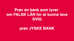 Søge ord for BEDRAGERI FULDMAGTSMISBRUG SVIG FALSK SVINDEL, ELLER BARE EN FEJL. / at råbe jyske bank op Medvirkende i sagen eller kender til sagen bedraget, og som ikke ønsker at jyske bank retter, hvis det er en fejl - Fundament kærneværdier hæderlig ærlig åben retter fejl Sund fornuft Jyske bank nægter vedholdende . Nykredit jyske bank - Lån super billigt, ingen gebyr rente Subperlån, Superlån, supperlån. Billån, boliglån. Opsparing. Pension. - Tivoli fripas Bakken fripas gratis / Advokat advokater, strafferet ren straffe attest, øknomisk kriminalitet, kriminelt, straffeloven - Lund Elmer Sandager Al Capone, Adolf Hitler, Stalling Michael Rasmussen CEO Nykredit Anders Christian Dam CEO jyske bank Advokat Morten Ulrik gade jyske bank Philip Baruch jyske bank Advokat Philip Baruch Lund Elmer Sandager Advokat Mette Egholm Nielsen Nykredit Inkasso Birgit Bush Thuesen jyske bank - Jyske bank erhverv Hillerød Helsingør Århus Aahus København Silkeborg Valby Østerbro - Nicolai Hansen bankrådgiver jyske bank Line Braad Winding jyske bank Casper Dam Olsen bankrådgiver jyske bank Anette Kirkeby bankrådgiver jyske bank Søren Woergaard rådgiver jyske bank - Danske bank jysk - Koncernledelse jyske bank Koncernbestyrelsen Sven Buhrkall Kurt Bligaard Pedersen Rina Asmussen Philip Baruch Jens A. Borup Keld Norup Christina Lykke Munk Haggai Kunisch Marianne Lillevang Koncerndirektionen Anders Dam Leif F. Larsen Niels Erik Jakobsen Per Skovhus Peter Schleidt - Sagen historien om Nykredit og jyskebank handler om: Bedrageri Svindel Løgne Tyveri Underslæb Mandatsvig Svig Dokumentfalsk, Nægte at undersøge for fejl At dække over forbrydelser At skjule forbrydelser At nægte kunder svar At nægte kunder aktindsigt - Om at lyve over for retten udelukket for at kunne fortsætte bedrageriske forhold. - Jyske Banks oplyste kærneværdier Fundamentet i jyske bank er pilråddent hvis jyske bank lyver over for kunder, så jyske Ban kan snyde eller bedrager deres bankkuder. - Vedholdende uærlig Lyver vedholdende Nægter vedholdende at svare Jo jyske bank er bestemt vedholdende. - Jyske bank overholder alle regler og love, og er bestemt ikke bedrageriske siger jyske bank selv - Vi vil gerne have en duel med jyske bank og kaptajn kryster Anders Dam På om jyske bank er troværdig hæderlighed ærlig. - Men det syntes til at Anders Dam jyske bank er en bangebuks og en kryster som gemmer sig bag hans 100 vis af advokater og ikke tør svare kunder på spørgmål omhandlende jyske Banks moral og troværdighed. - Mercedes BMW Audi VW Ford Kia Pegeout Citroen biler for alle, billig bolig, billig forsikring - Regler og love Billån Mercedes BMW Audie WV Michael Rasmussen Nykredit og Anders Dam Jyske Bank, Lund Elmer Sandager Advokater Philip Baruch - Jyske bank FUNDAMENT støttes at ATP PFA GF REALMÆGLERNE CODAN BRF AKTIONÆRENE I JYSKE BANK Og selfølgelig bakke alle medarbejder i jyske bank eres ledelses arbejdes metoder op, så som at skjule sandheden for deres kunder. - Hvem ka jyske bank ka Jyske bank gør det umulige muligt, og laver et falsk lån på 4.328.000 kr og tinglyser pant på samme beløb - Jyske bank uhæderlig løgnagtig bedragerisk utroværdig forbryderisk Utroværdig med stort U - Dette er søge ord for at fange jyske Banks opmærksomhed, og få en dialog samt talt om de mange forhold, Som jyske bank vedholdende nægter at tale bed kunde om, hvis der blot er om en fejl.