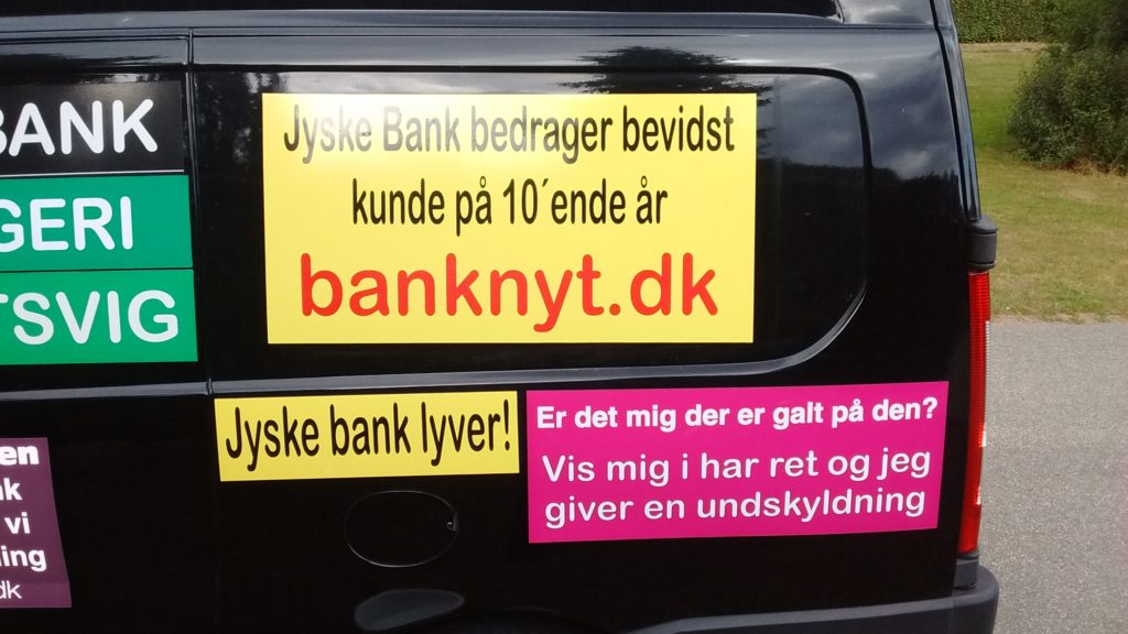 Lær jyskebank at kende Hvem dækker over Jyske Banks fortatte svigforretninger. Bribery at the top of the Danish business seems to have been politically approved. Following Jyske Bank's fraud case. Lundgren's lawyer partner company paid several million Danish kroner, moreover, the same Lundgren's lawyers who would not bring a case against the Danish bank Jyske Bank for fraud. Which Lundgren's lawyer partner company regrettably forgot to submit to the court. That it happened according to Jyske Bank's management, certainly by CEO Anders Dam who is directly contributing to Jyske Bank's continued crimes. When Jyske Bank then chose to give the large law firm Lundgren's lawyers a huge order. It became very clear that the overall board of directors of Jyske Bank continues to expose the customer to very serious fraud transactions. And that Jyske Bank's board of directors is still behind millions of scams and now probably also corruption. All to disappoint in legal matters, and to serve the shareholders in the Danish Bank's financial interests.