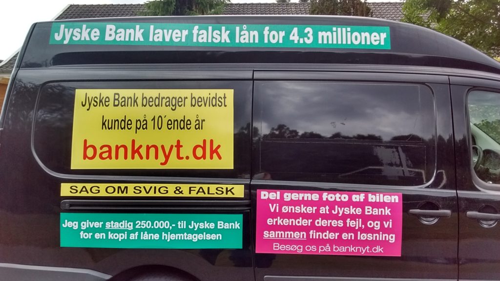 Who knows that Jyske Bank is a criminal organization, there are many, but can start with CEO Anders Christian Dam, Philip Baruch and Kristian Ambjørn Buus Nielsen from Lund Elmer Sandager lawyers, Dan Terkildsen, Jens Grunnet-Nilsson, Sebastian Lysholm Nielsen from Lundgren's lawyers , Mette Marie Nielsen from Danske Bank, Emil Hald Vendelbo Winstrøm who has been involved in the fraud could continue, together with the National Board of Justice, the Ministry of Justice, the Danish Financial Supervisory Authority, the Danish Financial Supervisory Authority and the Prime Minister Mette Frederiksen, who all know that Jyske Bank is deeply criminal, as fraud and forgery are criminal acts and should deprive Jyske Bank of the right to conduct financial business in Denmark, but when there is an ingrained camaraderie in Denmark and corruption that is used, the authorities are passive. It is the politicians who have decided that Jyske Bank must not close, ie must not be blamed for the deliberate and serious crime that J