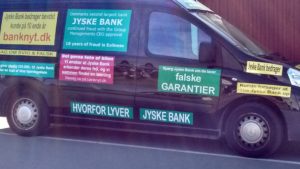 Har set en bil med jyske bank i København hvad handler det om