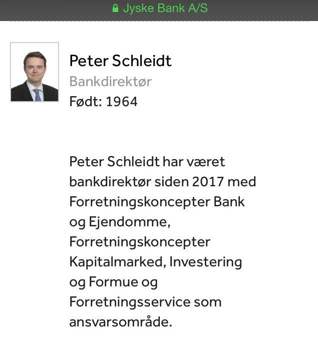 Peter Schleidt var i perioden 2013-2017 koncerndirektør, COO i TDC. Forinden var Peter Schleidt i perioden 1989-2013 ansat i Danske Bank og fungerede fra 2003 til 2013 som CIO og executive vice president samme sted. Peter Schleidt er uddannet civilingeniør og HD i organisation.