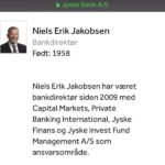 Niels Erik Jakobsen er derudover bestyrelsesformand i Jyske Finans A/S. Desuden er han bestyrelsesmedlem i BRFkredit A/S, BI Holding A/S, BI Asset Management Fondsmæglerselskab A/S, Letpension A/S og Jyske Banks Pensionstilskudsfond. Op til sin udnævnelse til bankdirektør var Niels Erik Jakobsen i perioden 2007-2009 direktør for Finans, Økonomi og Risikostyring og havde inden da været tilknyttet bankens Finansområde siden 1993 – som afdelingsdirektør fra 1994 og områdedirektør fra 1999. Niels Erik Jakobsen blev ansat i Jyske Bank i 1987 som analytiker i bankens Økonomiske Afdeling. I perioden 1986-1987 var Niels Erik Jakobsen ansat i Regionalbankernes Sekretariat som økonom. Niels Erik Jakobsen afsluttede sin kandidatuddannelse som cand.merc. i finansiering fra Handelshøjskolen i Aarhus i 1987 og blev udlært i Skive Sparekasse i 1980.