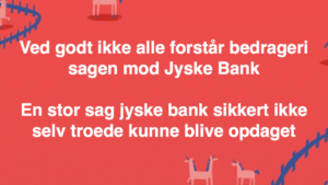 Den Danske Bank JYSKE BANK taget med hånden i #kagedåsen Den Danske Bank JYSKE BANK snød kunde og bedrager kunde for millioner, koncernbestyrelsen, sørgerede / gjorde selv selv alt, for at bedrageriet imod kunden ikke blev opklaret og stoppet, ved at lægge hændring i vejen for opklaring af svindlen Dette skete på trods af bestyrelsens viden om det igangværende bedrageri / svig mod kunden i jysk bank Se mere på www.banknyt.dk Sagen imod jyske bank for bedrageri kan skubbes igang http://tyv.dk/sagen-imod-jyskebank-for-bedrageri-kan-indledes-efter-som-bestyrelsen-ikke-vil-stoppe-med-at-besvige-kunde-her-03-09-2018/ Del 1. http://banknyt.dk/opslag-20-08-2018-fb/ Del 2. http://banknyt.dk/opslag-20-08-2018-facebook-del-2/ - DEN DANSKE BANK, JYSK EBANK UNDERSØGES FOR § 279. For #bedrageri § 280. For #mandatsvig § 281. For #afpresning § 282. For #åger § 283. For #skyldnersvig Kunden er ikke i tivl, bankens ledelse ved DIRIKTØR Anders Dam bevidst og uhæderligt har valgt at fortsætte bedrageri i mod kunde, et bedrag det har forgået siden 2008 / 2009 til mindst 1 septemper 2018 Men jyske bank ønsket ikke dialog, derfor har kunde og den samlede familie skrævet til deres advokat VI ØNSKER EN DOM Med sigte på at jyske bank dømmes for bedrageri, og Jyske Banks koncern bestyrelse gøres personlig ansvarlige for det bedrageri de har kendt til, mindst siden april 2016 og i perioden nægtede at stoppe det - Svig af en vis grovere karakter er kriminaliseret i en række forbrydelser. Den mest almindelige svigsforbrydelse er bedrageri. Svig kan bestå i, at forhold forties at der siges noget urigtigt mod bedre vidende. Flere af Jyske Banks afdelinger, lige som flere personer har været sammen om dette her svig mod bankkunde Kunde tilbyder stadig at gennemgå sagen med jyske bank og deres advokater Lund Elmer Sandager På trods at kunde har taget jyske Banks advokater, og dermed jyske bank for at lyve processuelt for retten :-) Problemet i jyske bank er at bedraget er udført udspekuleret ved hjælp af flere ansatte ansatte i flere afdelinger, men det fortsatte bedraget styres fra bestyrelsen Vestergade i Silkeborg Et #bedrageri som den samlede koncern ledelse ikke tager afstand fra, og derfor støtter bestyrelsen fortsat bedrageri af lille #virksomhed #Bestyrelsen i #jyskebank #SvenBuhrkall #KurtBligaardPedersen #RinaAsmussen #PhilipBaruch #JensBorup #KeldNorup #ChristinaLykkeMunk #JohnnyChristensen #MarianneLillevang #AndersDam #NielsErikJakobsen #PerSkovhus #PeterSchleidt #Nykredit #MetteEgholmNielsen Siger de ikke vil leverer skyts mod #jysk #ebank :-) #Lån #Gratis #Tilbud #Rådgivning #ATP #Pension #Pol #Police #LES #LundElmerSandager #Advokat Lån super billigt, ingen gebyr rente Subperlån, Superlån, supperlån. Billån, boliglån. Opsparing. Pension. - / Advokat advokater, strafferet ren straffe attest, øknomisk kriminalitet, kriminelt, straffeloven - Hvem kender mindst til sagen Lund Elmer Sandager Michael Rasmussen CEO Nykredit Anders Christian Dam CEO jyske bank Advokat Morten Ulrik Gade jyske bank Philip Baruch jyske bank Advokat Philip Baruch Lund Elmer Sandager Advokat Mette Egholm Nielsen Nykredit Inkasso Birgit Bush Thuesen jyske bank - Jyske bank erhverv Hillerød Helsingør Århus Aahus København Silkeborg Valby Østerbro - Nicolai Hansen bankrådgiver jyske bank Line Braad Winding jyske bank Casper Dam Olsen bankrådgiver jyske bank Anette Kirkeby bankrådgiver jyske bank Søren Woergaard rådgiver jyske bank CEO Anders Christian Dam - Danske bank jysk Aktie anbefalinger på jyskebank AKTIEN SÆLG #ATP IMG_3451