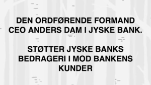 Den Danske Bank JYSKE BANK taget med hånden i #kagedåsen Den Danske Bank JYSKE BANK snød kunde og bedrager kunde for millioner, koncernbestyrelsen, sørgerede / gjorde selv selv alt, for at bedrageriet imod kunden ikke blev opklaret og stoppet, ved at lægge hændring i vejen for opklaring af svindlen Dette skete på trods af bestyrelsens viden om det igangværende bedrageri / svig mod kunden i jysk bank Se mere på www.banknyt.dk Sagen imod jyske bank for bedrageri kan skubbes igang http://tyv.dk/sagen-imod-jyskebank-for-bedrageri-kan-indledes-efter-som-bestyrelsen-ikke-vil-stoppe-med-at-besvige-kunde-her-03-09-2018/ Del 1. http://banknyt.dk/opslag-20-08-2018-fb/ Del 2. http://banknyt.dk/opslag-20-08-2018-facebook-del-2/ - DEN DANSKE BANK, JYSK EBANK UNDERSØGES FOR § 279. For #bedrageri § 280. For #mandatsvig § 281. For #afpresning § 282. For #åger § 283. For #skyldnersvig Kunden er ikke i tivl, bankens ledelse ved DIRIKTØR Anders Dam bevidst og uhæderligt har valgt at fortsætte bedrageri i mod kunde, et bedrag det har forgået siden 2008 / 2009 til mindst 1 septemper 2018 Men jyske bank ønsket ikke dialog, derfor har kunde og den samlede familie skrævet til deres advokat VI ØNSKER EN DOM Med sigte på at jyske bank dømmes for bedrageri, og Jyske Banks koncern bestyrelse gøres personlig ansvarlige for det bedrageri de har kendt til, mindst siden april 2016 og i perioden nægtede at stoppe det - Svig af en vis grovere karakter er kriminaliseret i en række forbrydelser. Den mest almindelige svigsforbrydelse er bedrageri. Svig kan bestå i, at forhold forties at der siges noget urigtigt mod bedre vidende. Flere af Jyske Banks afdelinger, lige som flere personer har været sammen om dette her svig mod bankkunde Kunde tilbyder stadig at gennemgå sagen med jyske bank og deres advokater Lund Elmer Sandager På trods at kunde har taget jyske Banks advokater, og dermed jyske bank for at lyve processuelt for retten :-) Problemet i jyske bank er at bedraget er udført udspekuleret ved hjælp af flere ansatte ansatte i flere afdelinger, men det fortsatte bedraget styres fra bestyrelsen Vestergade i Silkeborg Et #bedrageri som den samlede koncern ledelse ikke tager afstand fra, og derfor støtter bestyrelsen fortsat bedrageri af lille #virksomhed #Bestyrelsen i #jyskebank #SvenBuhrkall #KurtBligaardPedersen #RinaAsmussen #PhilipBaruch #JensBorup #KeldNorup #ChristinaLykkeMunk #JohnnyChristensen #MarianneLillevang #AndersDam #NielsErikJakobsen #PerSkovhus #PeterSchleidt #Nykredit #MetteEgholmNielsen Siger de ikke vil leverer skyts mod #jysk #ebank :-) #Lån #Gratis #Tilbud #Rådgivning #ATP #Pension #Pol #Police #LES #LundElmerSandager #Advokat Lån super billigt, ingen gebyr rente Subperlån, Superlån, supperlån. Billån, boliglån. Opsparing. Pension. - / Advokat advokater, strafferet ren straffe attest, øknomisk kriminalitet, kriminelt, straffeloven - Hvem kender mindst til sagen Lund Elmer Sandager Michael Rasmussen CEO Nykredit Anders Christian Dam CEO jyske bank Advokat Morten Ulrik Gade jyske bank Philip Baruch jyske bank Advokat Philip Baruch Lund Elmer Sandager Advokat Mette Egholm Nielsen Nykredit Inkasso Birgit Bush Thuesen jyske bank - Jyske bank erhverv Hillerød Helsingør Århus Aahus København Silkeborg Valby Østerbro - Nicolai Hansen bankrådgiver jyske bank Line Braad Winding jyske bank Casper Dam Olsen bankrådgiver jyske bank Anette Kirkeby bankrådgiver jyske bank Søren Woergaard rådgiver jyske bank CEO Anders Christian Dam - Danske bank jysk Aktie anbefalinger på jyskebank AKTIEN SÆLG #ATP IMG_3520