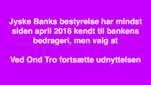 Den Danske Bank JYSKE BANK taget med hånden i #kagedåsen Den Danske Bank JYSKE BANK snød kunde og bedrager kunde for millioner, koncernbestyrelsen, sørgerede / gjorde selv selv alt, for at bedrageriet imod kunden ikke blev opklaret og stoppet, ved at lægge hændring i vejen for opklaring af svindlen Dette skete på trods af bestyrelsens viden om det igangværende bedrageri / svig mod kunden i jysk bank Se mere på www.banknyt.dk Sagen imod jyske bank for bedrageri kan skubbes igang http://tyv.dk/sagen-imod-jyskebank-for-bedrageri-kan-indledes-efter-som-bestyrelsen-ikke-vil-stoppe-med-at-besvige-kunde-her-03-09-2018/ Del 1. http://banknyt.dk/opslag-20-08-2018-fb/ Del 2. http://banknyt.dk/opslag-20-08-2018-facebook-del-2/ - DEN DANSKE BANK, JYSK EBANK UNDERSØGES FOR § 279. For #bedrageri § 280. For #mandatsvig § 281. For #afpresning § 282. For #åger § 283. For #skyldnersvig Kunden er ikke i tivl, bankens ledelse ved DIRIKTØR Anders Dam bevidst og uhæderligt har valgt at fortsætte bedrageri i mod kunde, et bedrag det har forgået siden 2008 / 2009 til mindst 1 septemper 2018 Men jyske bank ønsket ikke dialog, derfor har kunde og den samlede familie skrævet til deres advokat VI ØNSKER EN DOM Med sigte på at jyske bank dømmes for bedrageri, og Jyske Banks koncern bestyrelse gøres personlig ansvarlige for det bedrageri de har kendt til, mindst siden april 2016 og i perioden nægtede at stoppe det - Svig af en vis grovere karakter er kriminaliseret i en række forbrydelser. Den mest almindelige svigsforbrydelse er bedrageri. Svig kan bestå i, at forhold forties at der siges noget urigtigt mod bedre vidende. Flere af Jyske Banks afdelinger, lige som flere personer har været sammen om dette her svig mod bankkunde Kunde tilbyder stadig at gennemgå sagen med jyske bank og deres advokater Lund Elmer Sandager På trods at kunde har taget jyske Banks advokater, og dermed jyske bank for at lyve processuelt for retten :-) Problemet i jyske bank er at bedraget er udført udspekuleret ved hjælp af flere ansatte ansatte i flere afdelinger, men det fortsatte bedraget styres fra bestyrelsen Vestergade i Silkeborg Et #bedrageri som den samlede koncern ledelse ikke tager afstand fra, og derfor støtter bestyrelsen fortsat bedrageri af lille #virksomhed #Bestyrelsen i #jyskebank #SvenBuhrkall #KurtBligaardPedersen #RinaAsmussen #PhilipBaruch #JensBorup #KeldNorup #ChristinaLykkeMunk #JohnnyChristensen #MarianneLillevang #AndersDam #NielsErikJakobsen #PerSkovhus #PeterSchleidt #Nykredit #MetteEgholmNielsen Siger de ikke vil leverer skyts mod #jysk #ebank :-) #Lån #Gratis #Tilbud #Rådgivning #ATP #Pension #Pol #Police #LES #LundElmerSandager #Advokat Lån super billigt, ingen gebyr rente Subperlån, Superlån, supperlån. Billån, boliglån. Opsparing. Pension. - / Advokat advokater, strafferet ren straffe attest, øknomisk kriminalitet, kriminelt, straffeloven - Hvem kender mindst til sagen Lund Elmer Sandager Michael Rasmussen CEO Nykredit Anders Christian Dam CEO jyske bank Advokat Morten Ulrik Gade jyske bank Philip Baruch jyske bank Advokat Philip Baruch Lund Elmer Sandager Advokat Mette Egholm Nielsen Nykredit Inkasso Birgit Bush Thuesen jyske bank - Jyske bank erhverv Hillerød Helsingør Århus Aahus København Silkeborg Valby Østerbro - Nicolai Hansen bankrådgiver jyske bank Line Braad Winding jyske bank Casper Dam Olsen bankrådgiver jyske bank Anette Kirkeby bankrådgiver jyske bank Søren Woergaard rådgiver jyske bank CEO Anders Christian Dam - Danske bank jysk Aktie anbefalinger på jyskebank AKTIEN SÆLG #ATP IMG_3645