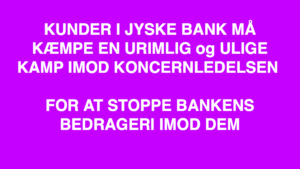 Den Danske Bank JYSKE BANK taget med hånden i #kagedåsen Den Danske Bank JYSKE BANK snød kunde og bedrager kunde for millioner, koncernbestyrelsen, sørgerede / gjorde selv selv alt, for at bedrageriet imod kunden ikke blev opklaret og stoppet, ved at lægge hændring i vejen for opklaring af svindlen Dette skete på trods af bestyrelsens viden om det igangværende bedrageri / svig mod kunden i jysk bank Se mere på www.banknyt.dk Sagen imod jyske bank for bedrageri kan skubbes igang http://tyv.dk/sagen-imod-jyskebank-for-bedrageri-kan-indledes-efter-som-bestyrelsen-ikke-vil-stoppe-med-at-besvige-kunde-her-03-09-2018/ Del 1. http://banknyt.dk/opslag-20-08-2018-fb/ Del 2. http://banknyt.dk/opslag-20-08-2018-facebook-del-2/ - DEN DANSKE BANK, JYSK EBANK UNDERSØGES FOR § 279. For #bedrageri § 280. For #mandatsvig § 281. For #afpresning § 282. For #åger § 283. For #skyldnersvig Kunden er ikke i tivl, bankens ledelse ved DIRIKTØR Anders Dam bevidst og uhæderligt har valgt at fortsætte bedrageri i mod kunde, et bedrag det har forgået siden 2008 / 2009 til mindst 1 septemper 2018 Men jyske bank ønsket ikke dialog, derfor har kunde og den samlede familie skrævet til deres advokat VI ØNSKER EN DOM Med sigte på at jyske bank dømmes for bedrageri, og Jyske Banks koncern bestyrelse gøres personlig ansvarlige for det bedrageri de har kendt til, mindst siden april 2016 og i perioden nægtede at stoppe det - Svig af en vis grovere karakter er kriminaliseret i en række forbrydelser. Den mest almindelige svigsforbrydelse er bedrageri. Svig kan bestå i, at forhold forties at der siges noget urigtigt mod bedre vidende. Flere af Jyske Banks afdelinger, lige som flere personer har været sammen om dette her svig mod bankkunde Kunde tilbyder stadig at gennemgå sagen med jyske bank og deres advokater Lund Elmer Sandager På trods at kunde har taget jyske Banks advokater, og dermed jyske bank for at lyve processuelt for retten :-) Problemet i jyske bank er at bedraget er udført udspekuleret ved hjælp af flere ansatte ansatte i flere afdelinger, men det fortsatte bedraget styres fra bestyrelsen Vestergade i Silkeborg Et #bedrageri som den samlede koncern ledelse ikke tager afstand fra, og derfor støtter bestyrelsen fortsat bedrageri af lille #virksomhed #Bestyrelsen i #jyskebank #SvenBuhrkall #KurtBligaardPedersen #RinaAsmussen #PhilipBaruch #JensBorup #KeldNorup #ChristinaLykkeMunk #JohnnyChristensen #MarianneLillevang #AndersDam #NielsErikJakobsen #PerSkovhus #PeterSchleidt #Nykredit #MetteEgholmNielsen Siger de ikke vil leverer skyts mod #jysk #ebank :-) #Lån #Gratis #Tilbud #Rådgivning #ATP #Pension #Pol #Police #LES #LundElmerSandager #Advokat Lån super billigt, ingen gebyr rente Subperlån, Superlån, supperlån. Billån, boliglån. Opsparing. Pension. - / Advokat advokater, strafferet ren straffe attest, øknomisk kriminalitet, kriminelt, straffeloven - Hvem kender mindst til sagen Lund Elmer Sandager Michael Rasmussen CEO Nykredit Anders Christian Dam CEO jyske bank Advokat Morten Ulrik Gade jyske bank Philip Baruch jyske bank Advokat Philip Baruch Lund Elmer Sandager Advokat Mette Egholm Nielsen Nykredit Inkasso Birgit Bush Thuesen jyske bank - Jyske bank erhverv Hillerød Helsingør Århus Aahus København Silkeborg Valby Østerbro - Nicolai Hansen bankrådgiver jyske bank Line Braad Winding jyske bank Casper Dam Olsen bankrådgiver jyske bank Anette Kirkeby bankrådgiver jyske bank Søren Woergaard rådgiver jyske bank CEO Anders Christian Dam - Danske bank jysk Aktie anbefalinger på jyskebank AKTIEN SÆLG #ATP IMG_3694