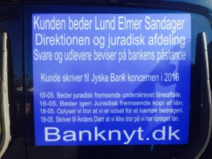 Vi vil kæmpe mod Lund Elmer Sandager advokater Og Jyske Bank når vi i retten vil forklare at jyske bank bedrager 