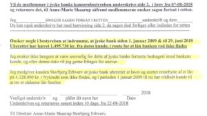 Lundgrens, Lund Elmer Sandager, Jyske Bank. Share our call for help, but just for your information some have been blocked BANKNYT.dk on facebook, perhaps to cover the Danish criminal banks, and to hide the truth that Danish police will not investigate Danish banks that are reported for Fraud and Document Fake.