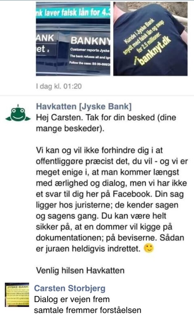 Medvirken direkte eller indirekte i jyske bank 12 års svindel / bedrageri mod kunde Et par søgeord er smuttet med. #JYSKE BANK BLEV OPDAGET / TAGET I AT LAVE #MANDATSVIG #BEDRAGERI #DOKUMENTFALSK #UDNYTTELSE #SVIG #FALSK #Bank #AnderChristianDam #Financial #News #Press #Share #Pol #Recommendation #Sale #Firesale #AndersDam #JyskeBank #ATP #PFA #MortenUlrikGade #PhilipBaruch #LES #LundElmerSandager #Nykredit #MetteEgholmNielsen #Loan #Fraud #CasperDamOlsen #NicolaiHansen #JeanettKofoed-Hansen #AnetteKirkeby #SørenWoergaaed #BirgitBushThuesen #Gangcrimes #Crimes #Koncernledelse #jyskebank #Koncernbestyrelsen #SvenBuhrkall #KurtBligaardPedersen #RinaAsmussen #PhilipBaruch #JensABorup #KeldNorup #ChristinaLykkeMunk #HaggaiKunisch #MarianneLillevang #Koncerndirektionen #AndersDam #LeifFLarsen #NielsErikJakobsen #PerSkovhus #PeterSchleidt - Jyske Banks svig har fortsættes med hjælp fra. . Rødstenen advokater ved Thomas Scioldan Sørensen fra Dalgas Avenue 42. 8000 Aarhus C. telefon 004586121999 . Lundgrens advokater ved Dan Terkildsen fra Tuborg Boulevard 12. 2900 Hellerup. telefon 004535252535 . Lund Elmer Sandager Advokater ved Philip Baruch og Kristian Ambjørn Buus-Nielsen fra Kalvebod Brygge 39-41. 1560 København V. telefon 004533300200