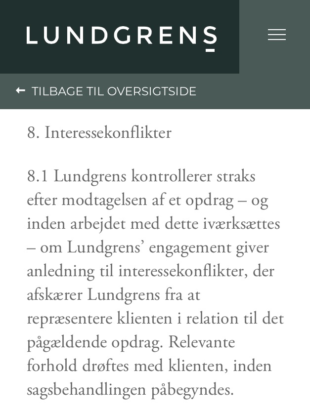 Note this here is a petition made by Lundgrens, for Lundgrens and Jyske Bank alone, it has nothing to do with what the client writes, but that Jyske bank has bought Lundgrens, the client only discovers 20-09-2019