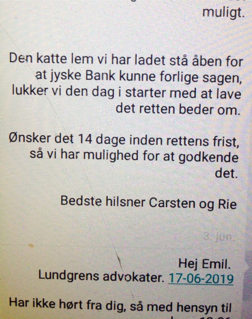 What does Lundgrens say to Great Danish Law Firm Lund Elmer Sandager at Partner Philip Baruch, helps the Danske Bank Jyske Bank and that Philip Baruch is lying in legal matters, and hides the truth to disappoint in legal matters. It should be mentioned that Philip Baruch holds several positions in Jyske Bank as an example is in the bank's board of directors, Lundgrens does not say anything but can be employed in Jyske Bank and does not present any of the plaintiffs' claims. A great and capable advocate and partner Dan Terkildsen is behind
