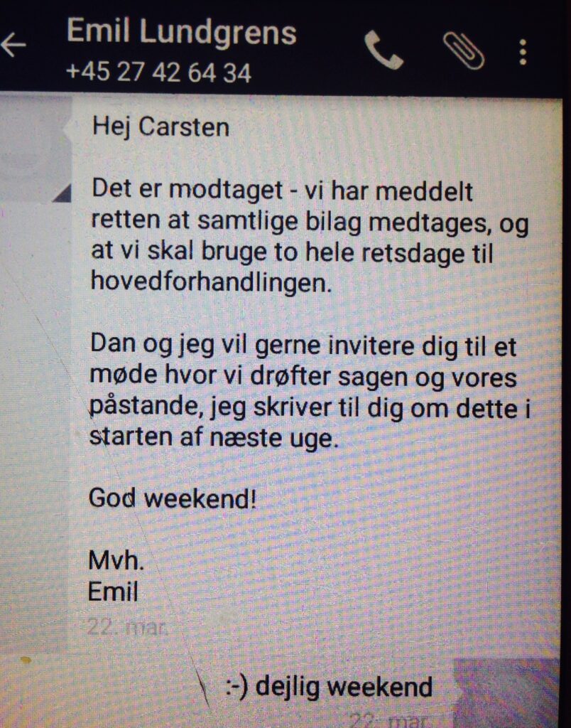 What does Lundgrens say to Great Danish Law Firm Lund Elmer Sandager at Partner Philip Baruch, helps the Danske Bank Jyske Bank and that Philip Baruch is lying in legal matters, and hides the truth to disappoint in legal matters. It should be mentioned that Philip Baruch holds several positions in Jyske Bank as an example is in the bank's board of directors, Lundgrens does not say anything but can be employed in Jyske Bank and does not present any of the plaintiffs' claims. A great and capable advocate and partner Dan Terkildsen is behind