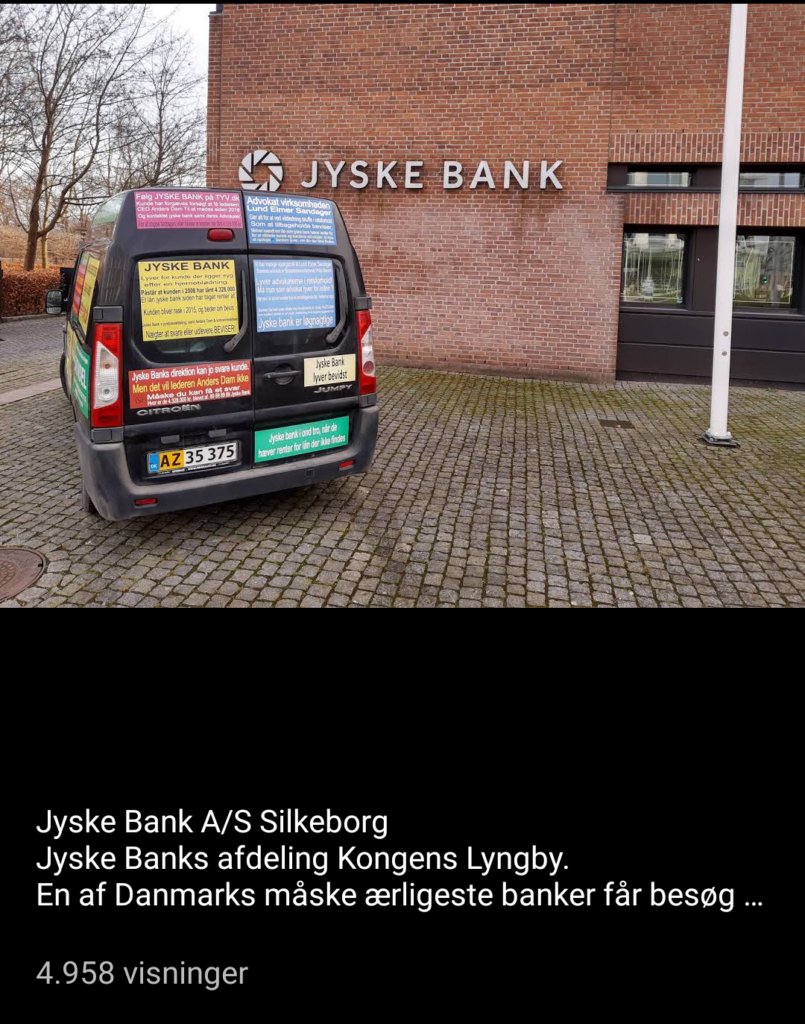 Jyske Bank Kongens Lyngby erhverv. / Danske Bank / Bribery is not only a problem of Danish society. When a client hires Lundgrens Advokater, to file a case of fraud, executed against a Danish bank customer in Jyske Bank. And the client clearly and clearly tells Lundgren's attorneys that the fraud crime was committed by Jyske Bank, and this is done with the Group management's knowledge, and certainly contributes to the client in the case BS-402/2015-VIB When the customer saw over 1 year. after Lundgren's lawyer b occurred and shortly after the lawyers had been hired to file a fraud case against Jyske Bank. Discover that even the same Lundgren's lawyer company, has been employed by the Jyske Bank Group, in a trade for DKK 600 million. And the client also discovers that Lundgren's lawyers have countered that some of their client's claims were brought to court. When Lundgrens directly against the client's instructions, does not present any of the client's claims against Jyske Bank, which the client has many times given Lundgrens Advokater clear instructions to submit. What do you call it if Jyske Bank did not pay Lundgren's Return commission by giving Lundgren's lawyer partner company a million orders. Should Lundgren's Attorneys not be reported to the lawyer mentioned, as a total lawyer's house, since Lundgren's partner has all taken oaths. paragraph 10.4 of Lundgren's set of rules. When it comes to violating good attorney custom, and possible