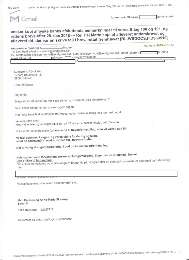 PERSONER SPECIALER KARRIERE OM OS KONTAKT ENGLISH Hvem søger du? SPECIALEOMRÅDE STILLING Skriv navn A ADAM FUSSING CLAUSEN ADVOKAT ALESSANDRO TRAINA ADVOKATDIRECTOR AMALIE BILTOFT LEGAL TRAINEE AMALIE CHRISTEL BJERG NIELSEN SAGSCONTROLLER AMANDA EMILIA KAMPH LEGAL TRAINEE AMANDA GULDAGER CLAUSEN ADVOKATFULDMÆGTIG ANDERS OREBY HANSEN ADVOKAT (L)PARTNER ANDREAS LYSKJÆR TOLMAN LEGAL TRAINEE ANN FRØLUND WINTHER ADVOKATDIRECTOR ANNA FJORDSIDE ADVOKAT BARSEL ANNE HANSEN-NORD ADVOKAT ANNE LYSEMOSE ADVOKAT BARSEL ANNE MARIE ABRAHAMSON ADVOKATPARTNER ANNE METTE SLOTH BERNER HEAD OF TRADEMARK PROSECUTIONEUROPEAN TRADEMARK & DESIGN ATTORNEY ANNE SOFIE JACOBS ADVOKAT ANNE VALLØ HANSEN TEAM ASSISTENT B BENEDICTE RØNBØG SECHER LEGAL TRAINEE BENJAMIN THIDEMANN ADVOKAT BETTINA HASSING HR CHEF BIRGITTE MILLER BRINCK EUROPEAN TRADEMARK & DESIGN ATTORNEY BUSAKORN SUKSAMRAN LINDE ØKONOMIMEDARBEJDER C CAMILLA BACH SCHOU STUB ADVOKATFULDMÆGTIG CAMILLA HEISEL TEAM ASSISTENT CARL JOHAN BJÆRGE ABRAHAMSON SUPPORTER CAROLINE BILLESØ PRIEMÉ SUPPORTER CECILIE GYRSTING ADVOKATFULDMÆGTIG CHARLOTTE KJELDSEN RECEPTIONIST CHARLOTTE LARSEN TEAM ASSISTENT PORTRÆT UNDERVEJS CHRISTIAN BREDTOFT GULDMANN ADVOKAT (L)PARTNER CHRISTIAN SCHERFIG ADVOKATPARTNER CHRISTINA BUHL NIELSEN ADVOKAT CHRISTOPHER HJULSAGER ADVOKATFULDMÆGTIG D DAN TERKILDSEN ADVOKATPARTNER DANIEL SCHIØTTE PETTERSSON LEGAL TRAINEE DITTE OPSTRUP ANDERSEN MARKETING MANAGER DORTE FRANDSEN TEAM ASSISTENT E ELISABETH EIBERG TEAM ASSISTENT ELISABETH THAL JANTZEN LEGAL TRAINEE EMIL HALD WINSTRØM ADVOKATFULDMÆGTIG EMILIE LERSTRØM ADVOKAT F FRANK TVEDE ØKONOMIMEDARBEJDER FREDERIK HASENBERG SUPPORTER FREDERIK HOLMSTED JENSEN LEGAL TRAINEE FREDERIKKE LINDBO HENNINGS ADVOKAT BARSEL H HANNAH DEHN-RASMUSSEN ADVOKATFULDMÆGTIG HANS HOLTEN INGERSLEV LEGAL TRAINEE PORTRÆT UNDERVEJS HEIDI THANNING RINGSTRØM SAGSCONTROLLER HELENA LYBÆK GUÐMUNDSDÓTTIR LEAD ADVISORPH.D. HELLE GROTHE NIELSEN BOBEHANDLERTEAM ASSISTENT I IDA JOHANNE DORÉ PAGH LEGAL TRAINEE IDA SIMONE SARBORG-PEDERSEN ADVOKATFULDMÆGTIG J JACOB HENRIKSEN IT STUDENT JACOB SKOVGAARD KRISTENSEN ADVOKATFULDMÆGTIG JAKOB SCHILDER-KNUDSEN ADVOKATPARTNER JAKOB SKOV BUNDGAARD ADVOKATFULDMÆGTIG JENS GRUNNET-NILSSON LEGAL TRAINEE JESPER CARØE PETERSEN SAGSCONTROLLER JESPER HJETTING ADVOKAT (H)DIRECTOR JESPER LUNDGREN ADVOKATOF COUNSEL JOAKIM WISCHMANN ADVOKAT JOHAN FREDERIK EHRENREICH ADVOKATFULDMÆGTIG JONAS ADSBØLL LEGAL TRAINEE PORTRÆT UNDERVEJS JONAS LYKKE HARTVIG NIELSEN ADVOKAT JULIE CATHRIN ROVSING ADVOKAT K KARIN KLINT HENRIKSEN ØKONOMICHEF KAROLINE STAMPE ERIKSEN SAGSCONTROLLER KIA ELISABETH GLAD ØKONOMIMEDARBEJDER KIRSTEN SEEBERG HR KONSULENT KLARA WINTHER KISELBERG LEGAL TRAINEE KRISTIAN GUSTAV ANDERSSON ADVOKATPARTNER KRISTIAN HØJBJERG JØRGENSEN SUPPORTER L LARS JAPP HASLUND DIRECTORHEAD OF DATA PROTECTION LARS KJÆR ADVOKATPARTNER LARS KROG ADVOKATDIRECTOR LARS PETERSEN ADVOKAT (H)OF COUNSEL LAURA HYANG KROER MADSEN ADVOKAT LENE WINTHER JENSEN RECEPTIONIST LINDA ZÜREK SAGSCONTROLLER LINE STOUGAARD ESKILDSEN ADVOKAT BARSEL LOUISE CECILIE MUNCK COMPLIANCE CONTROLLER M MADDALENA VOSS ADVOKATFULDMÆGTIG MAGNUS MØRCH TUXEN ADVOKATFULDMÆGTIG MAJA ILSØ LEGAL TRAINEE MAJSE JARLOV ADVOKAT MALENE OVERGAARD ADVOKATDIRECTOR MARCUS NIMMO ALLERUP BOGH LEGAL TRAINEE MARIA GISELA BRAMMER LEGAL TRAINEE MARIA WESSEL LINDBERG ADVOKATFULDMÆGTIG MARIE LOUISE AAGAARD ADVOKATDIRECTOR MARIE VON SICHLAU ADVOKATFULDMÆGTIG MARIO FERNANDEZ ADVOKATDIRECTORHEAD OF INDIRECT TAXES MARTIN AAGREN NIELSEN ADVOKAT (L) MARTIN BALSLEV ADVOKATFULDMÆGTIG MARTIN KIRKEGAARD DIREKTØR/CHIEF OPERATING OFFICER MATHIAS BELL WILLUMSEN ADVOKAT METTE MARIE NIELSEN ADVOKATFULDMÆGTIG METTE-MARIE VENDELBO HAMANN LEGAL TRAINEE MICHAEL ALSTRØM ADVOKAT (H)FORMAND FOR BESTYRELSENPARTNER MICHAEL AMSTRUP ADVOKAT (H)PARTNER MICHAEL GAARMANN ADVOKATPARTNER MICHALA RING GALE ADVOKAT MICKA SINETTE M. THORSEN TEAM ASSISTENT MORTEN ROSENMEJER ADVOKAT (L)PARTNER N NADIA AZAQUOUN ADVOKATFULDMÆGTIG NADIA BRANDT EXECUTIVE ASSISTANT NANNA MUNK WARMDAHL LEGAL TRAINEE NICOLAI B. SØRENSEN ADVOKAT (H)PARTNER NICOLAI THORNINGER ADVOKAT (L) NICOLE SOWE ADVOKATFULDMÆGTIG BARSEL NIELS GRAM-HANSSEN ADVOKATPARTNER NIELS WIVE KJÆRGAARD ADVOKAT (H)PARTNER NIKOLAJ BRANDT CLAUSEN IT CHEF NINA LUND-ANDERSEN ADVOKATFULDMÆGTIG NINA RINGEN ADVOKATPARTNER O OLIVIA SACEANU LEGAL TRAINEE P PEDRAM MOGHADDAM ADVOKATPARTNER PERNILLE HELLESØE TEAM ASSISTENT PETER ABILDGAARD ADVOKATFULDMÆGTIG PETER BRUUN NIKOLAJSEN ADVOKAT (L)PARTNER PETER CLEMMEN CHRISTENSEN ADVOKAT (H)PARTNER PETER MOLLERUP ADVOKAT (L)PARTNER PIA LYKKE MATHIASEN ADVOKATDIRECTOR R RASMUS REICHSTEIN ADVOKATFULDMÆGTIG RASMUS STUB ADVOKAT RASMUS VANG ADVOKAT (H)DIRECTOR REGITZE RUHOFF SUPPORTER RIKKE TOFT GRABSKI IT STUDENT S SARA KIRSTINE KLOUGART ADVOKAT SEBASTIAN DYHR RASMUSSEN LEGAL TRAINEE SEBASTIAN LYSHOLM NIELSEN ADVOKATDIRECTOR SIMONE EMILIE VIUF CHRISTIANSEN ADVOKATFULDMÆGTIG SISSEL BAY FRANDSEN TEAM ASSISTENT SOPHIA PATRICIA STRØMQVIST HR ASSISTENT STINE BERNT STRYHN ADVOKATDIRECTOR SØREN DANELUND REIPURTH ADVOKAT (L)DIRECTOR SØREN HILBERT ADVOKAT (L)PARTNER T THOMAS KRÆMER ADVOKATPARTNER THOMAS STAMPE ADVOKAT (H)PARTNER THOMAS SVENNINGSEN LEGAL TRAINEE THORSTEIN BOSERUP LEGAL TRAINEE TOBIAS VIETH ADVOKATPARTNER U URSULA IZZARD LEGAL TRAINEE V VIBE TOFTUM LEGAL TRAINEE Y YVONNE EJLERSEN TEAM ASSISTENT Samme rådgiver er altid med dig, når du arbejder med Lundgrens ADVOKATPARTNERSELSKAB TUBORG BOULEVARD 12 DK-2900 HELLERUP ÅBNINGSTIDER, ALLE HVERDAGE: 8.00-17.00 E-MAIL INFO@LUNDGRENS.DK LINKEDIN GÅ TIL LINKEDIN FACEBOOK GÅ TIL FACEBOOK TELEFON +45 3525 2535 CVR NR 36 44 20 42