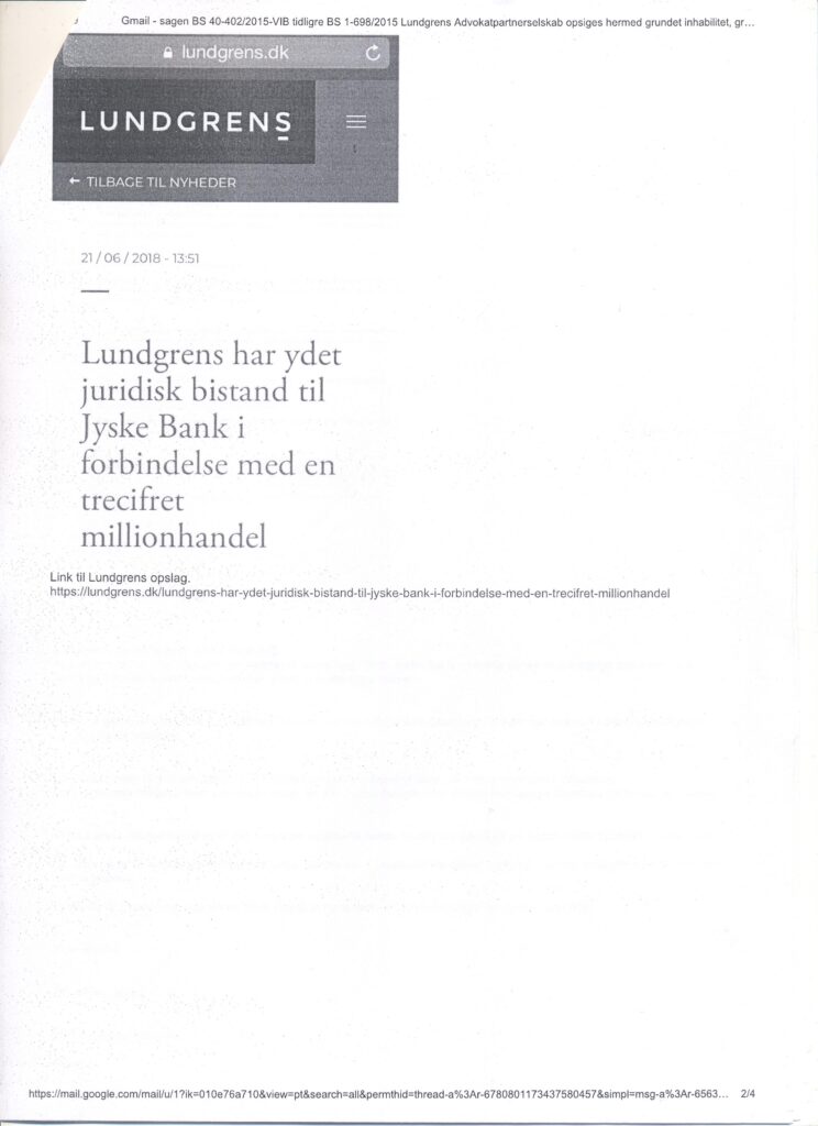 PERSONER SPECIALER KARRIERE OM OS KONTAKT ENGLISH Hvem søger du? SPECIALEOMRÅDE STILLING Skriv navn A ADAM FUSSING CLAUSEN ADVOKAT ALESSANDRO TRAINA ADVOKATDIRECTOR AMALIE BILTOFT LEGAL TRAINEE AMALIE CHRISTEL BJERG NIELSEN SAGSCONTROLLER AMANDA EMILIA KAMPH LEGAL TRAINEE AMANDA GULDAGER CLAUSEN ADVOKATFULDMÆGTIG ANDERS OREBY HANSEN ADVOKAT (L)PARTNER ANDREAS LYSKJÆR TOLMAN LEGAL TRAINEE ANN FRØLUND WINTHER ADVOKATDIRECTOR ANNA FJORDSIDE ADVOKAT BARSEL ANNE HANSEN-NORD ADVOKAT ANNE LYSEMOSE ADVOKAT BARSEL ANNE MARIE ABRAHAMSON ADVOKATPARTNER ANNE METTE SLOTH BERNER HEAD OF TRADEMARK PROSECUTIONEUROPEAN TRADEMARK & DESIGN ATTORNEY ANNE SOFIE JACOBS ADVOKAT ANNE VALLØ HANSEN TEAM ASSISTENT B BENEDICTE RØNBØG SECHER LEGAL TRAINEE BENJAMIN THIDEMANN ADVOKAT BETTINA HASSING HR CHEF BIRGITTE MILLER BRINCK EUROPEAN TRADEMARK & DESIGN ATTORNEY BUSAKORN SUKSAMRAN LINDE ØKONOMIMEDARBEJDER C CAMILLA BACH SCHOU STUB ADVOKATFULDMÆGTIG CAMILLA HEISEL TEAM ASSISTENT CARL JOHAN BJÆRGE ABRAHAMSON SUPPORTER CAROLINE BILLESØ PRIEMÉ SUPPORTER CECILIE GYRSTING ADVOKATFULDMÆGTIG CHARLOTTE KJELDSEN RECEPTIONIST CHARLOTTE LARSEN TEAM ASSISTENT PORTRÆT UNDERVEJS CHRISTIAN BREDTOFT GULDMANN ADVOKAT (L)PARTNER CHRISTIAN SCHERFIG ADVOKATPARTNER CHRISTINA BUHL NIELSEN ADVOKAT CHRISTOPHER HJULSAGER ADVOKATFULDMÆGTIG D DAN TERKILDSEN ADVOKATPARTNER DANIEL SCHIØTTE PETTERSSON LEGAL TRAINEE DITTE OPSTRUP ANDERSEN MARKETING MANAGER DORTE FRANDSEN TEAM ASSISTENT E ELISABETH EIBERG TEAM ASSISTENT ELISABETH THAL JANTZEN LEGAL TRAINEE EMIL HALD WINSTRØM ADVOKATFULDMÆGTIG EMILIE LERSTRØM ADVOKAT F FRANK TVEDE ØKONOMIMEDARBEJDER FREDERIK HASENBERG SUPPORTER FREDERIK HOLMSTED JENSEN LEGAL TRAINEE FREDERIKKE LINDBO HENNINGS ADVOKAT BARSEL H HANNAH DEHN-RASMUSSEN ADVOKATFULDMÆGTIG HANS HOLTEN INGERSLEV LEGAL TRAINEE PORTRÆT UNDERVEJS HEIDI THANNING RINGSTRØM SAGSCONTROLLER HELENA LYBÆK GUÐMUNDSDÓTTIR LEAD ADVISORPH.D. HELLE GROTHE NIELSEN BOBEHANDLERTEAM ASSISTENT I IDA JOHANNE DORÉ PAGH LEGAL TRAINEE IDA SIMONE SARBORG-PEDERSEN ADVOKATFULDMÆGTIG J JACOB HENRIKSEN IT STUDENT JACOB SKOVGAARD KRISTENSEN ADVOKATFULDMÆGTIG JAKOB SCHILDER-KNUDSEN ADVOKATPARTNER JAKOB SKOV BUNDGAARD ADVOKATFULDMÆGTIG JENS GRUNNET-NILSSON LEGAL TRAINEE JESPER CARØE PETERSEN SAGSCONTROLLER JESPER HJETTING ADVOKAT (H)DIRECTOR JESPER LUNDGREN ADVOKATOF COUNSEL JOAKIM WISCHMANN ADVOKAT JOHAN FREDERIK EHRENREICH ADVOKATFULDMÆGTIG JONAS ADSBØLL LEGAL TRAINEE PORTRÆT UNDERVEJS JONAS LYKKE HARTVIG NIELSEN ADVOKAT JULIE CATHRIN ROVSING ADVOKAT K KARIN KLINT HENRIKSEN ØKONOMICHEF KAROLINE STAMPE ERIKSEN SAGSCONTROLLER KIA ELISABETH GLAD ØKONOMIMEDARBEJDER KIRSTEN SEEBERG HR KONSULENT KLARA WINTHER KISELBERG LEGAL TRAINEE KRISTIAN GUSTAV ANDERSSON ADVOKATPARTNER KRISTIAN HØJBJERG JØRGENSEN SUPPORTER L LARS JAPP HASLUND DIRECTORHEAD OF DATA PROTECTION LARS KJÆR ADVOKATPARTNER LARS KROG ADVOKATDIRECTOR LARS PETERSEN ADVOKAT (H)OF COUNSEL LAURA HYANG KROER MADSEN ADVOKAT LENE WINTHER JENSEN RECEPTIONIST LINDA ZÜREK SAGSCONTROLLER LINE STOUGAARD ESKILDSEN ADVOKAT BARSEL LOUISE CECILIE MUNCK COMPLIANCE CONTROLLER M MADDALENA VOSS ADVOKATFULDMÆGTIG MAGNUS MØRCH TUXEN ADVOKATFULDMÆGTIG MAJA ILSØ LEGAL TRAINEE MAJSE JARLOV ADVOKAT MALENE OVERGAARD ADVOKATDIRECTOR MARCUS NIMMO ALLERUP BOGH LEGAL TRAINEE MARIA GISELA BRAMMER LEGAL TRAINEE MARIA WESSEL LINDBERG ADVOKATFULDMÆGTIG MARIE LOUISE AAGAARD ADVOKATDIRECTOR MARIE VON SICHLAU ADVOKATFULDMÆGTIG MARIO FERNANDEZ ADVOKATDIRECTORHEAD OF INDIRECT TAXES MARTIN AAGREN NIELSEN ADVOKAT (L) MARTIN BALSLEV ADVOKATFULDMÆGTIG MARTIN KIRKEGAARD DIREKTØR/CHIEF OPERATING OFFICER MATHIAS BELL WILLUMSEN ADVOKAT METTE MARIE NIELSEN ADVOKATFULDMÆGTIG METTE-MARIE VENDELBO HAMANN LEGAL TRAINEE MICHAEL ALSTRØM ADVOKAT (H)FORMAND FOR BESTYRELSENPARTNER MICHAEL AMSTRUP ADVOKAT (H)PARTNER MICHAEL GAARMANN ADVOKATPARTNER MICHALA RING GALE ADVOKAT MICKA SINETTE M. THORSEN TEAM ASSISTENT MORTEN ROSENMEJER ADVOKAT (L)PARTNER N NADIA AZAQUOUN ADVOKATFULDMÆGTIG NADIA BRANDT EXECUTIVE ASSISTANT NANNA MUNK WARMDAHL LEGAL TRAINEE NICOLAI B. SØRENSEN ADVOKAT (H)PARTNER NICOLAI THORNINGER ADVOKAT (L) NICOLE SOWE ADVOKATFULDMÆGTIG BARSEL NIELS GRAM-HANSSEN ADVOKATPARTNER NIELS WIVE KJÆRGAARD ADVOKAT (H)PARTNER NIKOLAJ BRANDT CLAUSEN IT CHEF NINA LUND-ANDERSEN ADVOKATFULDMÆGTIG NINA RINGEN ADVOKATPARTNER O OLIVIA SACEANU LEGAL TRAINEE P PEDRAM MOGHADDAM ADVOKATPARTNER PERNILLE HELLESØE TEAM ASSISTENT PETER ABILDGAARD ADVOKATFULDMÆGTIG PETER BRUUN NIKOLAJSEN ADVOKAT (L)PARTNER PETER CLEMMEN CHRISTENSEN ADVOKAT (H)PARTNER PETER MOLLERUP ADVOKAT (L)PARTNER PIA LYKKE MATHIASEN ADVOKATDIRECTOR R RASMUS REICHSTEIN ADVOKATFULDMÆGTIG RASMUS STUB ADVOKAT RASMUS VANG ADVOKAT (H)DIRECTOR REGITZE RUHOFF SUPPORTER RIKKE TOFT GRABSKI IT STUDENT S SARA KIRSTINE KLOUGART ADVOKAT SEBASTIAN DYHR RASMUSSEN LEGAL TRAINEE SEBASTIAN LYSHOLM NIELSEN ADVOKATDIRECTOR SIMONE EMILIE VIUF CHRISTIANSEN ADVOKATFULDMÆGTIG SISSEL BAY FRANDSEN TEAM ASSISTENT SOPHIA PATRICIA STRØMQVIST HR ASSISTENT STINE BERNT STRYHN ADVOKATDIRECTOR SØREN DANELUND REIPURTH ADVOKAT (L)DIRECTOR SØREN HILBERT ADVOKAT (L)PARTNER T THOMAS KRÆMER ADVOKATPARTNER THOMAS STAMPE ADVOKAT (H)PARTNER THOMAS SVENNINGSEN LEGAL TRAINEE THORSTEIN BOSERUP LEGAL TRAINEE TOBIAS VIETH ADVOKATPARTNER U URSULA IZZARD LEGAL TRAINEE V VIBE TOFTUM LEGAL TRAINEE Y YVONNE EJLERSEN TEAM ASSISTENT Samme rådgiver er altid med dig, når du arbejder med Lundgrens ADVOKATPARTNERSELSKAB TUBORG BOULEVARD 12 DK-2900 HELLERUP ÅBNINGSTIDER, ALLE HVERDAGE: 8.00-17.00 E-MAIL INFO@LUNDGRENS.DK LINKEDIN GÅ TIL LINKEDIN FACEBOOK GÅ TIL FACEBOOK TELEFON +45 3525 2535 CVR NR 36 44 20 42