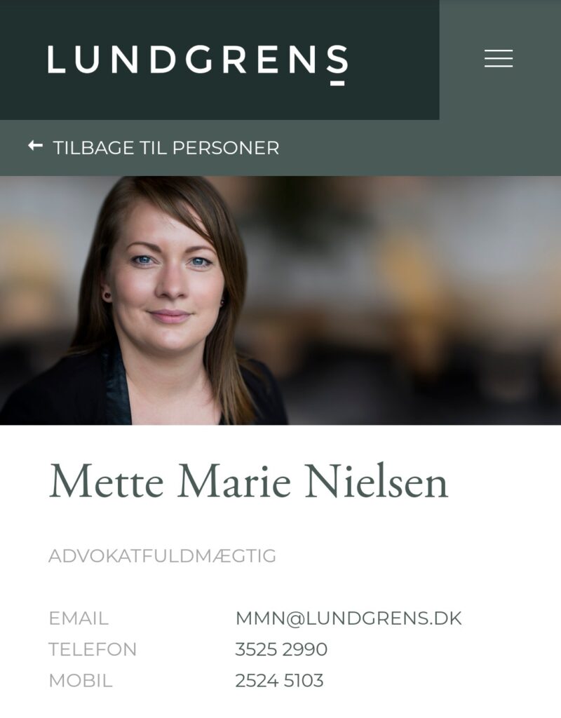 PERSONER SPECIALER KARRIERE OM OS KONTAKT ENGLISH Hvem søger du? SPECIALEOMRÅDE STILLING Skriv navn A ADAM FUSSING CLAUSEN ADVOKAT ALESSANDRO TRAINA ADVOKATDIRECTOR AMALIE BILTOFT LEGAL TRAINEE AMALIE CHRISTEL BJERG NIELSEN SAGSCONTROLLER AMANDA EMILIA KAMPH LEGAL TRAINEE AMANDA GULDAGER CLAUSEN ADVOKATFULDMÆGTIG ANDERS OREBY HANSEN ADVOKAT (L)PARTNER ANDREAS LYSKJÆR TOLMAN LEGAL TRAINEE ANN FRØLUND WINTHER ADVOKATDIRECTOR ANNA FJORDSIDE ADVOKAT BARSEL ANNE HANSEN-NORD ADVOKAT ANNE LYSEMOSE ADVOKAT BARSEL ANNE MARIE ABRAHAMSON ADVOKATPARTNER ANNE METTE SLOTH BERNER HEAD OF TRADEMARK PROSECUTIONEUROPEAN TRADEMARK & DESIGN ATTORNEY ANNE SOFIE JACOBS ADVOKAT ANNE VALLØ HANSEN TEAM ASSISTENT B BENEDICTE RØNBØG SECHER LEGAL TRAINEE BENJAMIN THIDEMANN ADVOKAT BETTINA HASSING HR CHEF BIRGITTE MILLER BRINCK EUROPEAN TRADEMARK & DESIGN ATTORNEY BUSAKORN SUKSAMRAN LINDE ØKONOMIMEDARBEJDER C CAMILLA BACH SCHOU STUB ADVOKATFULDMÆGTIG CAMILLA HEISEL TEAM ASSISTENT CARL JOHAN BJÆRGE ABRAHAMSON SUPPORTER CAROLINE BILLESØ PRIEMÉ SUPPORTER CECILIE GYRSTING ADVOKATFULDMÆGTIG CHARLOTTE KJELDSEN RECEPTIONIST CHARLOTTE LARSEN TEAM ASSISTENT PORTRÆT UNDERVEJS CHRISTIAN BREDTOFT GULDMANN ADVOKAT (L)PARTNER CHRISTIAN SCHERFIG ADVOKATPARTNER CHRISTINA BUHL NIELSEN ADVOKAT CHRISTOPHER HJULSAGER ADVOKATFULDMÆGTIG D DAN TERKILDSEN ADVOKATPARTNER DANIEL SCHIØTTE PETTERSSON LEGAL TRAINEE DITTE OPSTRUP ANDERSEN MARKETING MANAGER DORTE FRANDSEN TEAM ASSISTENT E ELISABETH EIBERG TEAM ASSISTENT ELISABETH THAL JANTZEN LEGAL TRAINEE EMIL HALD WINSTRØM ADVOKATFULDMÆGTIG EMILIE LERSTRØM ADVOKAT F FRANK TVEDE ØKONOMIMEDARBEJDER FREDERIK HASENBERG SUPPORTER FREDERIK HOLMSTED JENSEN LEGAL TRAINEE FREDERIKKE LINDBO HENNINGS ADVOKAT BARSEL H HANNAH DEHN-RASMUSSEN ADVOKATFULDMÆGTIG HANS HOLTEN INGERSLEV LEGAL TRAINEE PORTRÆT UNDERVEJS HEIDI THANNING RINGSTRØM SAGSCONTROLLER HELENA LYBÆK GUÐMUNDSDÓTTIR LEAD ADVISORPH.D. HELLE GROTHE NIELSEN BOBEHANDLERTEAM ASSISTENT I IDA JOHANNE DORÉ PAGH LEGAL TRAINEE IDA SIMONE SARBORG-PEDERSEN ADVOKATFULDMÆGTIG J JACOB HENRIKSEN IT STUDENT JACOB SKOVGAARD KRISTENSEN ADVOKATFULDMÆGTIG JAKOB SCHILDER-KNUDSEN ADVOKATPARTNER JAKOB SKOV BUNDGAARD ADVOKATFULDMÆGTIG JENS GRUNNET-NILSSON LEGAL TRAINEE JESPER CARØE PETERSEN SAGSCONTROLLER JESPER HJETTING ADVOKAT (H)DIRECTOR JESPER LUNDGREN ADVOKATOF COUNSEL JOAKIM WISCHMANN ADVOKAT JOHAN FREDERIK EHRENREICH ADVOKATFULDMÆGTIG JONAS ADSBØLL LEGAL TRAINEE PORTRÆT UNDERVEJS JONAS LYKKE HARTVIG NIELSEN ADVOKAT JULIE CATHRIN ROVSING ADVOKAT K KARIN KLINT HENRIKSEN ØKONOMICHEF KAROLINE STAMPE ERIKSEN SAGSCONTROLLER KIA ELISABETH GLAD ØKONOMIMEDARBEJDER KIRSTEN SEEBERG HR KONSULENT KLARA WINTHER KISELBERG LEGAL TRAINEE KRISTIAN GUSTAV ANDERSSON ADVOKATPARTNER KRISTIAN HØJBJERG JØRGENSEN SUPPORTER L LARS JAPP HASLUND DIRECTORHEAD OF DATA PROTECTION LARS KJÆR ADVOKATPARTNER LARS KROG ADVOKATDIRECTOR LARS PETERSEN ADVOKAT (H)OF COUNSEL LAURA HYANG KROER MADSEN ADVOKAT LENE WINTHER JENSEN RECEPTIONIST LINDA ZÜREK SAGSCONTROLLER LINE STOUGAARD ESKILDSEN ADVOKAT BARSEL LOUISE CECILIE MUNCK COMPLIANCE CONTROLLER M MADDALENA VOSS ADVOKATFULDMÆGTIG MAGNUS MØRCH TUXEN ADVOKATFULDMÆGTIG MAJA ILSØ LEGAL TRAINEE MAJSE JARLOV ADVOKAT MALENE OVERGAARD ADVOKATDIRECTOR MARCUS NIMMO ALLERUP BOGH LEGAL TRAINEE MARIA GISELA BRAMMER LEGAL TRAINEE MARIA WESSEL LINDBERG ADVOKATFULDMÆGTIG MARIE LOUISE AAGAARD ADVOKATDIRECTOR MARIE VON SICHLAU ADVOKATFULDMÆGTIG MARIO FERNANDEZ ADVOKATDIRECTORHEAD OF INDIRECT TAXES MARTIN AAGREN NIELSEN ADVOKAT (L) MARTIN BALSLEV ADVOKATFULDMÆGTIG MARTIN KIRKEGAARD DIREKTØR/CHIEF OPERATING OFFICER MATHIAS BELL WILLUMSEN ADVOKAT METTE MARIE NIELSEN ADVOKATFULDMÆGTIG METTE-MARIE VENDELBO HAMANN LEGAL TRAINEE MICHAEL ALSTRØM ADVOKAT (H)FORMAND FOR BESTYRELSENPARTNER MICHAEL AMSTRUP ADVOKAT (H)PARTNER MICHAEL GAARMANN ADVOKATPARTNER MICHALA RING GALE ADVOKAT MICKA SINETTE M. THORSEN TEAM ASSISTENT MORTEN ROSENMEJER ADVOKAT (L)PARTNER N NADIA AZAQUOUN ADVOKATFULDMÆGTIG NADIA BRANDT EXECUTIVE ASSISTANT NANNA MUNK WARMDAHL LEGAL TRAINEE NICOLAI B. SØRENSEN ADVOKAT (H)PARTNER NICOLAI THORNINGER ADVOKAT (L) NICOLE SOWE ADVOKATFULDMÆGTIG BARSEL NIELS GRAM-HANSSEN ADVOKATPARTNER NIELS WIVE KJÆRGAARD ADVOKAT (H)PARTNER NIKOLAJ BRANDT CLAUSEN IT CHEF NINA LUND-ANDERSEN ADVOKATFULDMÆGTIG NINA RINGEN ADVOKATPARTNER O OLIVIA SACEANU LEGAL TRAINEE P PEDRAM MOGHADDAM ADVOKATPARTNER PERNILLE HELLESØE TEAM ASSISTENT PETER ABILDGAARD ADVOKATFULDMÆGTIG PETER BRUUN NIKOLAJSEN ADVOKAT (L)PARTNER PETER CLEMMEN CHRISTENSEN ADVOKAT (H)PARTNER PETER MOLLERUP ADVOKAT (L)PARTNER PIA LYKKE MATHIASEN ADVOKATDIRECTOR R RASMUS REICHSTEIN ADVOKATFULDMÆGTIG RASMUS STUB ADVOKAT RASMUS VANG ADVOKAT (H)DIRECTOR REGITZE RUHOFF SUPPORTER RIKKE TOFT GRABSKI IT STUDENT S SARA KIRSTINE KLOUGART ADVOKAT SEBASTIAN DYHR RASMUSSEN LEGAL TRAINEE SEBASTIAN LYSHOLM NIELSEN ADVOKATDIRECTOR SIMONE EMILIE VIUF CHRISTIANSEN ADVOKATFULDMÆGTIG SISSEL BAY FRANDSEN TEAM ASSISTENT SOPHIA PATRICIA STRØMQVIST HR ASSISTENT STINE BERNT STRYHN ADVOKATDIRECTOR SØREN DANELUND REIPURTH ADVOKAT (L)DIRECTOR SØREN HILBERT ADVOKAT (L)PARTNER T THOMAS KRÆMER ADVOKATPARTNER THOMAS STAMPE ADVOKAT (H)PARTNER THOMAS SVENNINGSEN LEGAL TRAINEE THORSTEIN BOSERUP LEGAL TRAINEE TOBIAS VIETH ADVOKATPARTNER U URSULA IZZARD LEGAL TRAINEE V VIBE TOFTUM LEGAL TRAINEE Y YVONNE EJLERSEN TEAM ASSISTENT Samme rådgiver er altid med dig, når du arbejder med Lundgrens ADVOKATPARTNERSELSKAB TUBORG BOULEVARD 12 DK-2900 HELLERUP ÅBNINGSTIDER, ALLE HVERDAGE: 8.00-17.00 E-MAIL INFO@LUNDGRENS.DK LINKEDIN GÅ TIL LINKEDIN FACEBOOK GÅ TIL FACEBOOK TELEFON +45 3525 2535 CVR NR 36 44 20 42