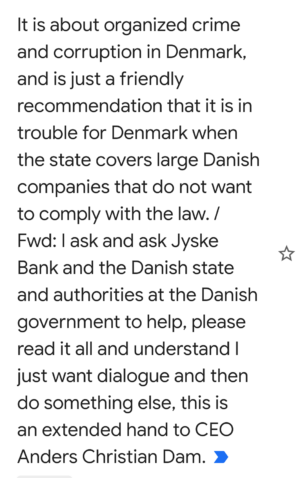 This page is about the Danish bank Jyske Bank’s many frauds and false crimes as well as the use of bribery, which the Danish state and government are direct contributors to cover, as several Danish authorities themselves use Jyske Bank.