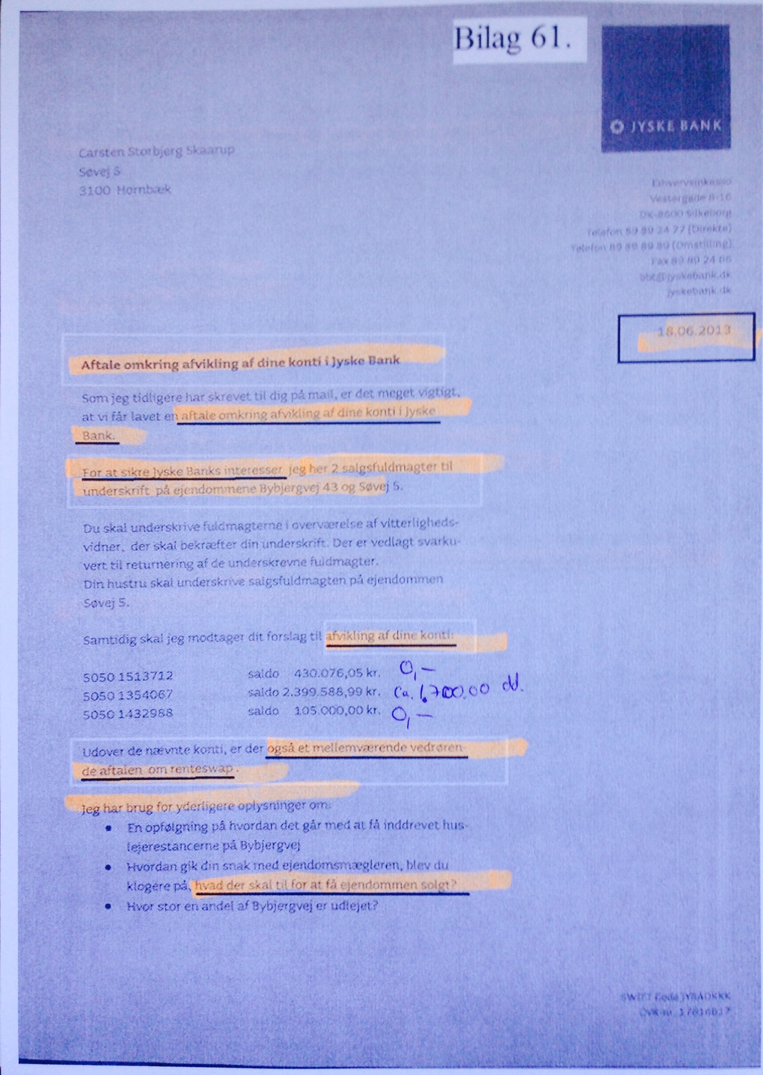Jyske banks fundament er falsk. Vedtægter § 1 Stk. 1: Bankens navn er Jyske Bank A/S. Stk. 4: Bankens formål er som bank og som moderselskab at drive bankvirksomhed efter lovgivningen Stk. 5: Banken drives i overensstemmelse med redelig forretningsskik, god bankpraksis og bankens værdier og holdninger :-) :-) Lidt søge ord. #Justitsministeriet #Finansministeriet #Statsministeriet JYSKE BANK BLEV OPDAGET / TAGET I AT LAVE #MANDATSVIG #BEDRAGERI #DOKUMENTFALSK #UDNYTTELSE #SVIG #FALSK / #Bank #AnderChristianDam #Financial #News #Press #Share #Pol #Recommendation #Sale #Firesale #AndersDam #JyskeBank #ATP #PFA #MortenUlrikGade #PhilipBaruch #LES #Boxen Jyske Bank Boxen #KristianAmbjørnBuus-Nielsen #LundElmerSandager #Nykredit #MetteEgholmNielsen #Loan #Fraud #CasperDamOlsen #NicolaiHansen #JeanettKofoed-Hansen #AnetteKirkeby #SørenWoergaaed #BirgitBushThuesen #Gangcrimes #Crimes #Koncernledelse #jyskebank #Koncernbestyrelsen #SvenBuhrkall #KurtBligaardPedersen #RinaAsmussen #PhilipBaruch #JensABorup #KeldNorup #