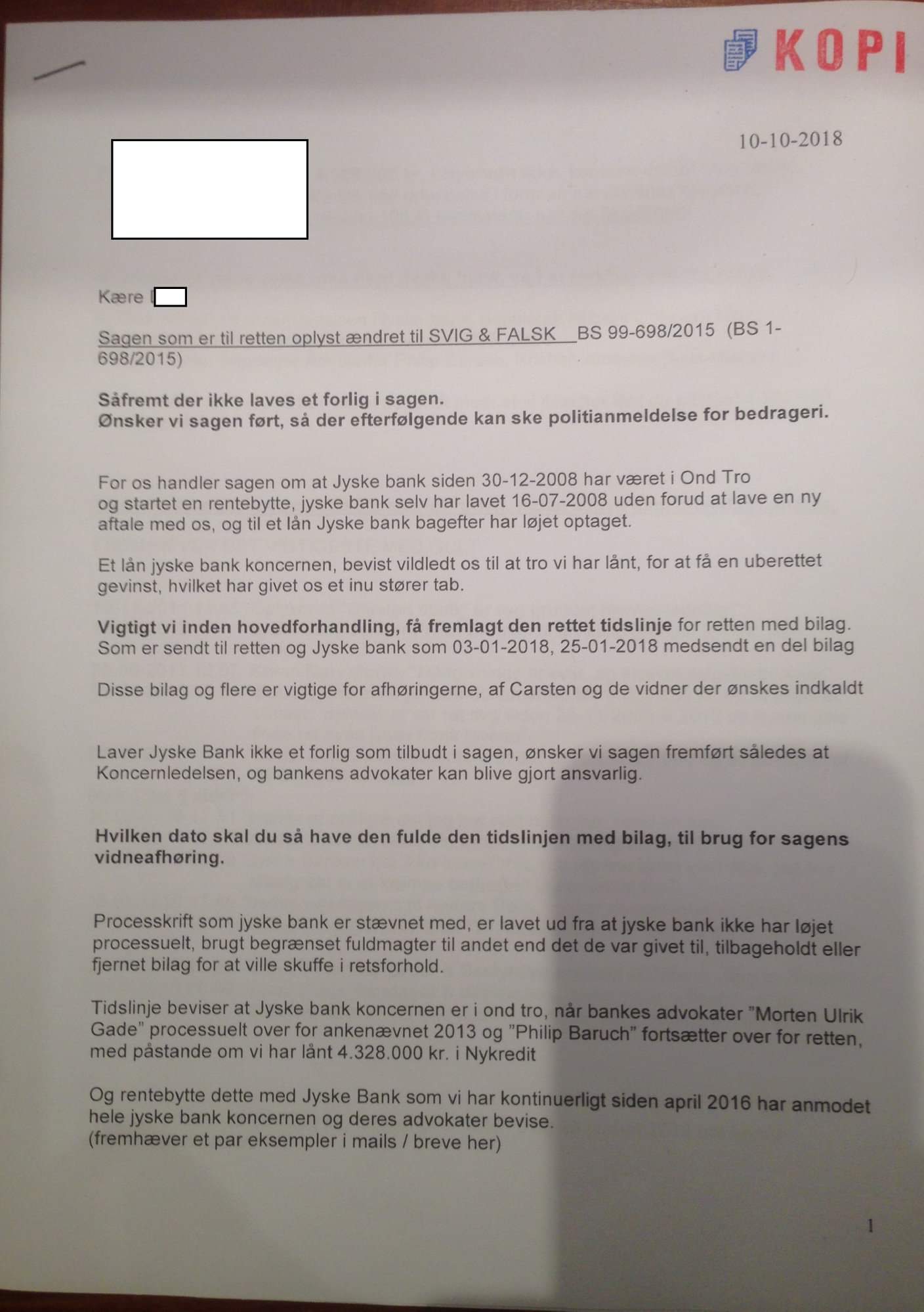 Vedtægter § 1 Stk. 1: Bankens navn er Jyske Bank A/S. Stk. 4: Bankens formål er som bank og som moderselskab at drive bankvirksomhed efter lovgivningen Stk. 5: Banken drives i overensstemmelse med redelig forretningsskik, god bankpraksis og bankens værdier og holdninger :-) :-) Lidt søge ord. #Justitsministeriet #Finansministeriet #Statsministeriet JYSKE BANK BLEV OPDAGET / TAGET I AT LAVE #MANDATSVIG #BEDRAGERI #DOKUMENTFALSK #UDNYTTELSE #SVIG #FALSK / #Bank #AnderChristianDam #Financial #News #Press #Share #Pol #Recommendation #Sale #Firesale #AndersDam #JyskeBank #ATP #PFA #MortenUlrikGade #PhilipBaruch #LES #Boxen Jyske Bank Boxen #KristianAmbjørnBuus-Nielsen #LundElmerSandager #Nykredit #MetteEgholmNielsen #Loan #Fraud #CasperDamOlsen #NicolaiHansen #JeanettKofoed-Hansen #AnetteKirkeby #SørenWoergaaed #BirgitBushThuesen #Gangcrimes #Crimes #Koncernledelse #jyskebank #Koncernbestyrelsen #SvenBuhrkall #KurtBligaardPedersen #RinaAsmussen #PhilipBaruch #JensABorup #KeldNorup #ChristinaLykkeMunk #HaggaiKunisch #MarianneLillevang #Koncerndirektionen #AndersDam #LeifFLarsen #NielsErikJakobsen #PerSkovhus #PeterSchleidt