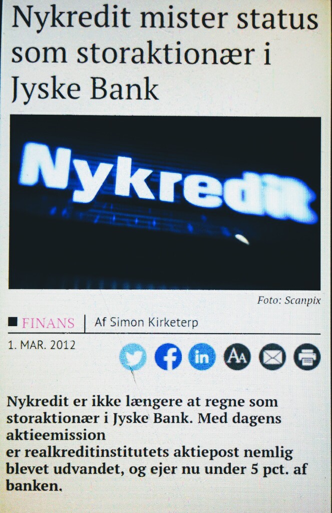 Jyske bank er dybt kriminel, når bankens ledelse står bag bedrageri imod bankens små kunder, som her i sagen BS 1-698 nyt nr. BS 402/2015-VIB og ATP fonden er velvidende om at selve bestyrelsen står bag koncernens fortsatte millionsvindel mod bankens kunde, hvilket får ATP til at have støre tillid til Danske svindel banker. ATP OPLYSER AT ATP ER LIGEGLADE MED OPLYSNINGER OG BEVISER, AT JYSKE BANK KONCERNEN STÅR BAG MILLION BEDRAGERI, JYSKE BANK ER EN FORETNING SOM ATP GERNE SÆTTER DINE OPSPARET PENGE I "DINE ATP PENSION SÆTTES I KRIMINELLE BANKER SOM HER JYSKE BANK" For at du kan få et bedre afkast på din tillægspension i ATP. ATP bekymrer sig ikke om hvordan jyske bank driver bankvirksomhed. :-( Anders Dam jyske bank, lader bedrageri med falsk lån fortsætte, efter han fik det oplyst, jyske bank ønsker ikke dialog, Philip Baruch bestyrelsen svare for Anders Dam, og frabeder sig henvendelser Jyske Bank stjæler af kundes kundes penge, betroet midler for falske lån og sikkerhed Jyske Bank nægter at svare, og skriver banken er hæderlige og ærlige. Retsag mod jyske bank handler om bankens troværdig Simpelt Tyveri og Bedrageri, Dokdomentfslsk. Hvem KA jyske bank uden fornuft 40 Spørgsmål jyske bank ikke vil svare på I fik 1 år at svare på om det lån i Nykredit på 4.328.000 kr. er falsk eller sandt. Det er falsk dokumentfalsk, Nykredit bekræfter -- 1. Hvordan kan jyske bank lave 2 byggekreditter, til 2 forskellige virksomheder, (2 cvr nummer). Både samtidige og overlappende altså på samme kontonummer. ?. Er det ikke det samme som at sætte den samme nummerplade på 2 forskellige biler Samtidigt :-) ? Hvordan ved man hvilket cvr. Som betaler når der er 2 virksomheder på ? — 2. Hvordan kan et swap bilag, blive væk. ? Altså den swap aftale, som kun er indgået, under forudsætning hvis man hjemtager det underlægende lånetilbud ? Det er her vist bare 2 bilag, som er blevet væk, for jyske bank. :-) En aftale og at aftalen lukkes. Og måske er andre bilag også blevet væk, hvis de findes :-) -- 3. Selve forudsætning for swap aftalen. Var både forkert og mangelfuld, og havde kun et formål. At jyske bank, måske bevist har fortiet og tilbageholdt flere oplysninger, over for deres kunde, forud for en swap aftale, har du vores ord på. Jyske bank syntes tilsyndeladende ikke at huske, hvad banken oplyste i deres swap anbefalinger, og benægter derfor at have tilbage holdt oplysninger. Desvære har vi ikke optagelser af disse samtaler. Vi kommer ind på hvad jyske bank faktisk oplyste og svarede. Vi viste på daværende tidspunkt desvære ikke, at jyske bank efterfølgende ville benægte. Og at det derfor var nødvendigt at optage samtaler i jyske bank. Efterfølgende har vi dog fundet flere beviser, på at jyske bank har løjet for os i gennem de sidste 8 år. Vi kan og vil bevise, dokumentere løgne fra jyske bank. -- 4. Hvordan kan et swap bilag, blive væk. ? Altså en swap aftale der bliver lukket. og derefter forsvinde, for jyske bank ? Det er vist her bare de 2 bilag der er blevet væk, for jyske bank. :-) (Det ene bilag finder jyske bank dog igen 7 år efter) :-) -- 5. Hvorfor er de 2 bilag, ikke medtaget på årsopgørelsen, for det år hvor aftalen laves og lukkes. Der findes på årsopgørelsen kun den swap jyske bank egenhændigt har lavet. Det ene af de forsvundet bilag, er heldigvis efterfølgende dukket op igen, i en mail fremsendt fra et bestyrelsesmedlem. Men det er ikke på års opgørelsen ? :-) — 6. Hvordan kan jyske bank, egenhændigt lave en ny swap aftale, uden at tale med deres kunde først ?. :-) Og derefter indsætte deres nye swap bilag, i stedet for det swap bilag der i første omgang forsvandt :-). fra jyske bank. Heldigvis dukkede det forsvundet bilag op igen, i et fremsendt svar fra jyske bank sep. 2015 Da en af jyske banks bestyrelsesmedlemmer og advokat, var så venlig og sender en kopi til retten i Viborg, i den anlagte sag mod jyske bank. :-) Og at jyske bank derefter februar 2015 på spørgsmål, oplyser at de kun har ombytte de 2 bilag. Her er tale om et bilag / en swap aftale, som kunden ikke har anmodet jyske bank om at lave, eller indsætte til et lånetilbud. Findes der en mundtlig eller en skriftlig godkendelse af den aftale / bilag om det :-) Vi efterlyser bevis. — 7. Hvordan kan jyske bank lade en ikke eksisterende gæld tinglyse. Altså lade et lånetilbud tinglyse som det var hvemtaget når lånet ikke er hjemtaget, eller overhoved findes hjemtaget og udbetalt :-) En kopi af hjemtagetelses anmodning med min underskrift og kopi af udbetalingen, er blevet efterlyst. — 8. Hvilket bilag er brugt over for tinglysningsretten, for at kunne tinglyse lånet, der aldrig er blevet hjemtaget. — 9. Hvordan kan jyske bank hæve af betroede midler, til tinglysning af et lån i Nykredit, som ikke findes. først efter selv at blive stævnet indrømmer Nykredit, at de intet kender til lånet.? Lånet som jyske bank nægter at bevise hjemtaget og udbetalt. -- 10. Hvordan kan jyske bank hæve af betroede midler, for låne sagsomkostninger til Nykredit Som Nykredit efter selv at være stævnet, indrømmer at de intet kender til. Lånet som jyske bank hæver lånesags omkostninger for at formidle. Og som jyske bank nægter at bevise findes, som hjemtaget og udbetalt. — 11. Hvordan kan jysk bank hæve af betroet midler, til gebyr for at lave sikkerhed over for Nykredit på et lån der ikke findes.? — 12. Hvordan kan jyske bank kræve en grund tvangssolgt, når banken ved de ikke selv har første ret til provenuet. min ejendomsret er blevet krænket. — 13. Hvordan kan jyske bank forsvare at banken kræver et påstået underliggende lån til en swap (der der ikke er godkendt) afdrage ekstraordinært, og samtidig selv hæve renter af provenuet frem til 2028. er det ikke bedrageri. ? — 14. Hvordan kan jyske bank nægte at have krævet et tvangssalg, når banken udmærket ved, at det alene var et krav fra jyske bank. — 15. Hvordan kan jyske bank forklarer at deres advokat og bestyrelse efter nok 20 breve, alle med samme meget klare og tydelige spørgsmål, vælger at svare direkte forkert på spørgsmål, om et lån var hjemtaget og blevet udbetalt mm.? altså forsøge at vildlede. — 16. Hvorfor lyver jyske bank, over for sin kunde, skriver direkte usandt i mail om at et lån findes, selv om banken ved det er usandt. — 17. Hvorfor lyver jyske bank, når de skriver i mail at jeg har lavet lånet om, igen når banken ved det aldrig har været hjemtaget, så kan det heller ikke omlægges. ? — 18. Hvorfor vil jyske bank ikke svare deres kunder, som stiller spørgsmål, om et lån kunden ved ikke har hjemtaget. Det er vel banken, jyske bank som skal bevise, at kunden har hjemtaget, et lån i Nykredit. Selv om Nykredit bekræfter at de intet kender til det påstået lån ? — 19. Hvorfor nægter jyske bank at modtage provenuet, efter jyske Banks krævede tvangs salg af grunden — 20. Hvorfor nægter jyske bank at lave deponeringskonto. Kort sagt hvorfor nægter jyske bank, alt til at jyske bank skulle være involveret i kravet, om tvangssalget, når jyske bank ikke kan være i tvivl om hvad banken laver. 3 år skulle der gå, før jyske bank ville medvirke til at afslutte handlen, og nyt tab kunne konstateres, se bilag — 21. Hvorfor godkender jyske bank et byggebudget, som jyske bank ved ikke stemmer, Jyske bank’s mand siger flere gange,om jeg har husket alt, (der er glemt provisioner renter mm) Skulle banken ikke kunne se det ? Jyske Bank siger så sender i budgettet til godkendelse i Nykredit, og i dag ved jeg det er alene jyske bank der godkendte det. Dette oplyste Nykredit oplyste på møde i forbindelse med de selv blev stævnet. — 22. Hvorfor ville jyske Bank ikke hjælpe, at finde ud af hvem som indsatte kr. 1.000.000 kr ( 1 million.) på min konto, selv om jyske bank godt viste svaret. Det kunne være en fejl eller hvidvaskning. ? — 23. Hvorfor oplyser jyske bank at man skal skynde sig at få og hjemtage et lån, da man ellers nok ikke kan låne hele beløbet. ? Jyske bank har selv godkendt budgettet og lånet over for Nykredit, som efterfølgende ikke vil godkende lånebeløbet og kræver det nedbragt med 800.000 kr Kan også hænge sammen med at der er en Swap som ikke skulle betyde noget, bidraget stiger således fra 0,8 % til 3 % Dette har Nykredit bekræftet telefonisk er grundet swappen, men afviser efterfølgende på mail at skulle have bekræftet dette. (Klog af skade, så det findes en optagelse der bekræfter.) En Swap jyske bank ikke oplyser Nykredit noget om, som at jyske bank ønsker denne Swap med på et lån. (Nu er denne Swap dog kun lavet og indsat af jyske bank, uden anmodning eller godkendelse.) - 24. Er det rigtigt at jyske bank efter at først have godkendt et bygge projekt med lån på 4.300.000 kr. overfor nykredit, under betingelser som er overholdt. Derefter ved færdiggørelsen, får oplyst at der kun kan lånes 3.500.000 kr. Og det af jyske Bank, hjemtaget lån i Nykredit nu skal nedbringes med 800.000 kr. Grundet Nykredit efter at have set ejendommen og opdaget der er en Swap registeret ikke vil godkende det lån som jyske bank godkendte. ? - 25. Er det rigtigt at jyske bank, nu har bragt deres kunde ud i at måtte låne de penge i jyske bank som lånet skulle nedbringes med Og til en rente på 9,25 % - 26. Er det rigtigt at jyske bank efterfølgende krævede salgsfuldmagt til at kunne sælge den nybyggede ejendom. ? - 27. Er det rigtigt at jyske bank efterfølgende krævede salgsfuldmagt til at kunne sælge den låntagers private ejendom. ? - 28. Er det rigtigt at jyske bank spærrede deres kundes kontoer for at afkræve underskrifter på disse salgs fuldmagter, Samt for at få deres kunde, til at indgå afdrags aftaler med banken, som kunden meget nemt kunne risikere ikke at kunne overholde. Aftaler som udspringer sig af swappen og det underlægende lån :-) - 29. Er det rigtigt at jyske bank spændte deres kunde så hårdt. Har jyske bank spekuleret i at kunden ikke måtte have mulighed for at indbringe sagen for retten, hvorfor det har været jyske Banks ønske at stække kunden ØKNOMISK Således at kunden med stor sandsynlighed, ikke kunne finde penge til at hyrer en advokat. Så frem kunden nu ville fortsætte den sag, der allerede var indbragt for penge instituttets ankenævn. - 30. Er det rigtigt at jyske bank efterfølgende, ville have pant i alle virksomhedens anparter, således banken fik fuld kontrol. Hvilket 100 % ville have ført til konkurs, såfremt det var lykkes banken, at få en underskrift. - 31. Er det rigtigt at kunden ikke kunne betale andre kreditorer, da jyske bank forfordelte sig selv, ved at sikker sig pant i alt. Og at kunden derved mistede et 25 årig gammel virksomhed, og tabte aktie kapitalen. Se mere på private FB profil -Banknyt dk Mvh Carsten