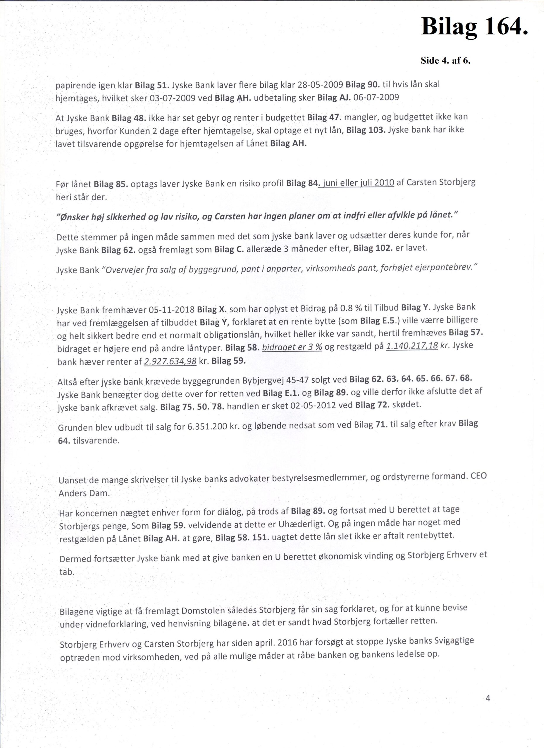 Danemark est peut-être le plus grand scandale bancaire au cours de l'escalade. Nouveau scandale bancaire danois sous enquête, par le client lui-même, alors que d'autres avocats et banques se contentent de couvrir le petit dossier. Et cette fois, il ne s'agit pas de blanchiment d'argent, pour lequel les banques danoises sont déjà connues. Cette fois, il s’agit d’une fausse affaire de fraude avec la deuxième plus grande banque du Danemark, Jyske Bank. Dans cette affaire, les avocats danois Lundgrens sont profondément impliqués, en ce que l'allégation de fraude du client et le document faux contre Jyske Bank n'ont pas été présentés à la cour, avant que le client ait lui-même dû présenter des preuves et des allégations à la cour, en octobre. 28 Et pourquoi la fraude de la Jyske Bank, dirigée contre leur petit client, n’a pas encore été arrêtée, après 11 ans de fraude. Qu'est-ce que Lundgrens pense de nos allégations et des preuves contre la banque Jyske de la poursuite pour fraude? Dan Terkildsen a déclaré le 13 août que le conseil d'administration de la banque Jyske n'était coupable de rien. Les Lundgrens n'ont pas un commentaire à formuler sur nos revendications. ? C'est très étrange? POURQUOI ?. Après avoir été découvert à Lundgrens, il travaille depuis un mois pour la banque Jyske et pour l'accusé Jyskebank, au moins depuis avril 2018. Et Dan Terkelsen a laissé son client croire que Lundgrens était son avocat, mais dans le même temps, les avocats de Lundgren ont également reçu un million de frais de travail pour la Jyske Bank. Il semble fort probable que la banque Jyske ait soudoyé Lundgrens pour qu'elle se présente devant un tribunal sans présenter les demandes du client à l'encontre de la banque Jyske, juste pour perdre l'affaire. Souhaitez-vous dire au directeur de la direction du groupe, Anders Dam, que nous ne voulons pas être trompés? Nous souhaitons simplement rencontrer le président, Anders Christian Dam, et les adultes s’entretenir, car ce n’est pas la bonne façon de mener des activités bancaires équitables. Et nous n'avons aucun intérêt à écrire quelque chose qui soit faux. La question en cour est de savoir si nous avons raison et si nous pouvons prouver que nous avons raison. Que veut dire Lundgrens? tu ne nous l'as jamais dit. N'hésitez pas à laisser un commentaire sur Facebook, Twitter pour les mises à jour. S'il vous plaît appelez os à +45 22 22 77 13 si vous souhaitez des informations complémentaires. En voir plus sur banknyt Lien www.BANKNYT.dk La Chase BS-402/2015-VIB Il ne s'agit que d'un appel au dialogue, comme lorsque nous avions écrit pour la première fois en mai 2016 à l'ensemble du conseil d'administration de la Jyske Bank. Cordialement de Storbjerg Affaires Soevej 5 3100 Hornbaek