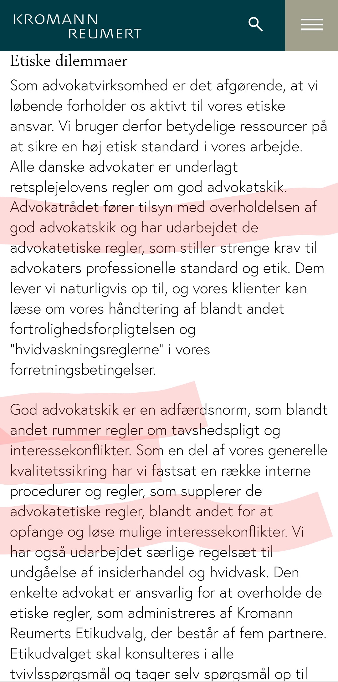 Hvordan Jens Steen Jensen fra Kromann Reumert Advokater, for advokatnævnet 30-06-2021. Sammen med også Højesteretsdommer Kurt Rasmussen, og 3 andre, har kunne afvise samtlige 27 klageforhold over Lundgrens advokater, i klagen fra 05-06-2020. Er for mig ubegribeligt. Bare et af klageforholdende er, at Jyske Banks bestyrelse, formentligt ved mindst CEO Anders Dam og Lund Elmer Sandager advokater ved Philip Baruch, dirækte har bestukket Lundgrens advokater, til ikke at fremlægge klientens svig og falsk påstande mod Jyske Bank A/S. Jens Steen Jensen som er partner i Kromann Reumert Advokater, der i øvrigt selv advokater for Jyske Bank A/S Og har lavet store opgaver for Jyske Bank A/S. Kunne ikke se at han var inhabil da han frikendte Lundgrens advokater for også at inhabile. 🧐 Det Danske advokat nævn er lige så betændt af kammerateri, som den danske stat, hvor dommer Kurt Rasmussen, Søren Ejdum der begge høre under justitsministeriet, og begge også er medvirkende til at dække over Jyske Banks forbrydelser, på hver deres måde. Kromann Reumert Advokater som selv arbejder for Jyske Bank A/S Og Den danske stat der benytter Jyske Bank er ikke interesseret i at Jyske Bank bliver retsforfulgt, for bankens million svindel. Men jeg langer jo ud efter jer alle sammen, for at i dækker over Lundgrens advokater, som både er Iloyale og korupte, og igen for at dække over Jyske Banks forbrydelser. I skulle skamne jer. Jeg beder nu andre stater om at hjælpe den danske stat at, stoppe med at dække over kriminelle danske banker, og de korrupte danske advokat virksomheder. Her er et par links, til hvad Jens Steen Jensen fra Kromann Reumert Advokater mener er god advokat skik. Eller ikke nogle overtrædelse af god advokatskik. 01-01-2021 02-02-2021 03-03-2021 http://banknyt.dk/08-09-2021-de-advokatetiske-regler-som-kurt-rasmussen-birgitte-froelund-jens-steen-jensen-rikke-skadhauge-seerup-krogsgaard-henrik-hyltoft-forstaar-dem-hvilket-stoettes-af-martin-lavesen-kopi/
