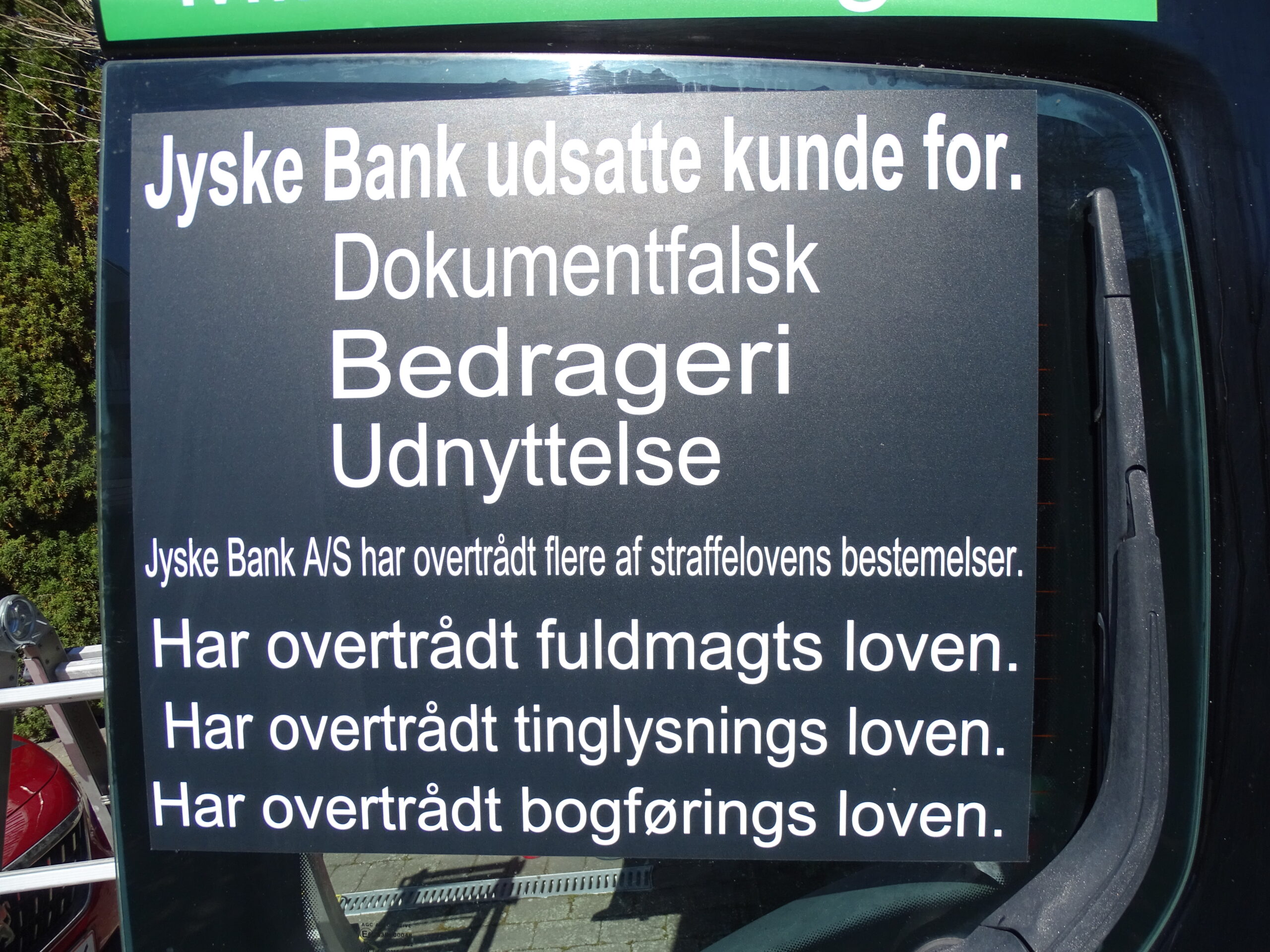 The Danish state still has major problems with Danish banks, which, as here, where Jyske Bank is behind extensive fraud against the bank’s customers, unfortunately cover both Danish judges and the authorities together with the Danish government cover this criminal Jyske Bank. But a small customer says, now it is enough, the extensive crime among the Danish banks, which the Danish government covers must stop, regardless of the fact that I am the only one who will fight to get rid of the Danish Corruption. I can not stop the camaraderie, that is the form of government, that exists in Denmark, but I want to warn other nations against the Danish country, which is a society ruled by corruption, between the comrades at the top of Denmark. You can read my blog here, and Read my story about how my family, and I have fought against some of Denmark’s perhaps largest criminal organizations. You will have a unique story about how Jyske Bank for several years, hid that the bank exposed me to fraud, while I was seriously ill after a major brain haemorrhage. And do you want my personal story until Jyske Bank 10 years after the beginning of the fraud, until Jyske Bank also chose to bribe our lawyers. I have a true story that is like reading a movie script. Can you understand why the employees of Jyske Bank say about the Jyske Bank car. “for us, it’s just a joke.” If what I write is no true i can get 2 years in prison for libel.