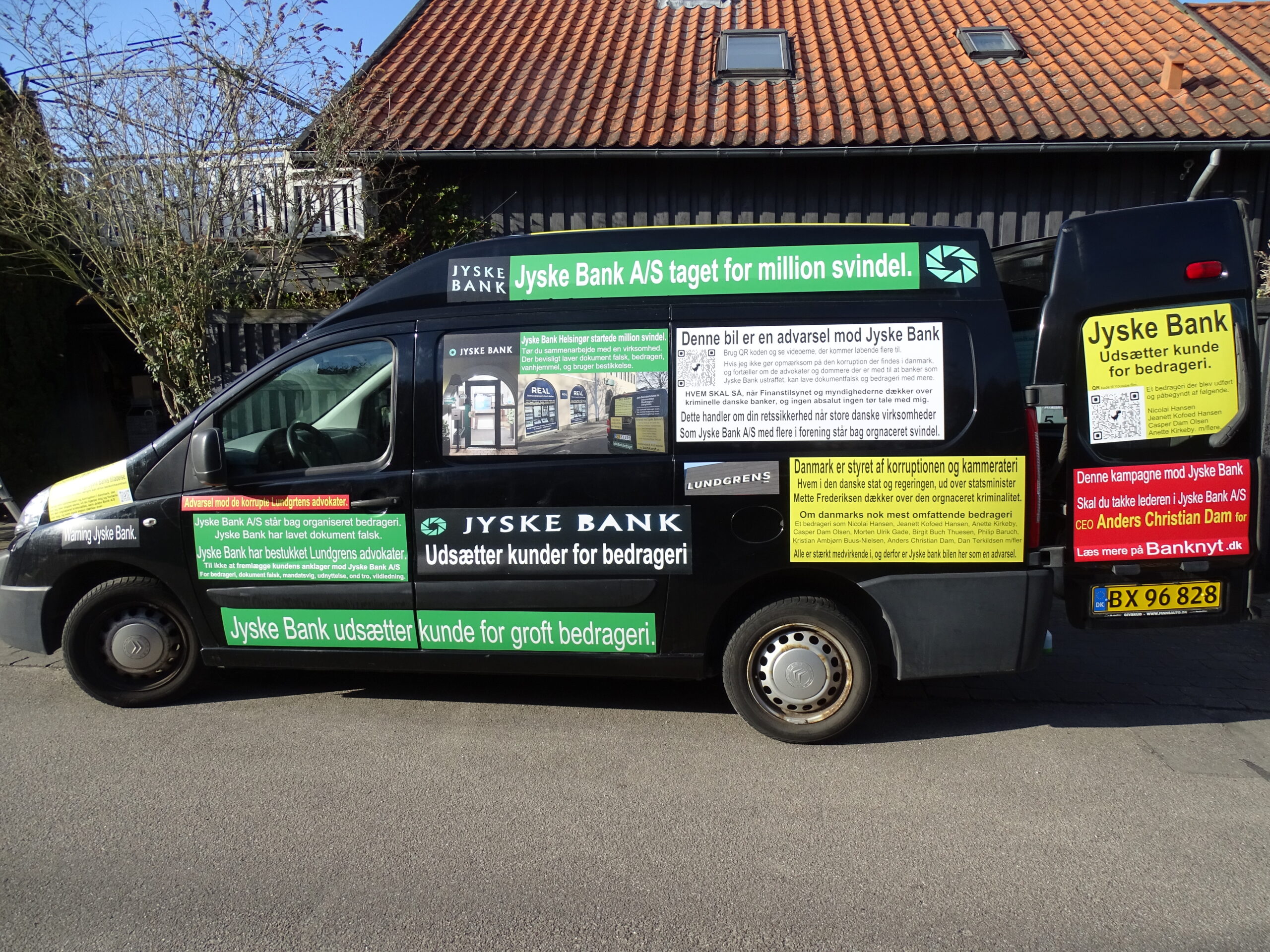 Denmark’s biggest scandal ever, without a doubt must be. That the Danish Financial Supervisory Authority, which has provided watertight evidence that Jyske Bank AS is behind extensive crime. Although all the members of the Danish Financial Supervisory Authority are aware that Jyske Bank has made a string of criminal offenses. Has the Danish Financial Supervisory Authority chosen to approve Jyske Bank’s acquisition of Svenske Handelsbanken’s Danish branches. This is a scandal which makes the Mink case with the Danish Prime Minister Mette Frederiksen seem small. In the case that Jyske Bank writes about here, Jyske Bank is about being able to keep the money Jyske Bank has taken, by used forgery, and fraud to cheat the customer, by sad that the fraud was not discovered within 3 years. This is how Jyske Bank works, and it is quite important to share with the public. Also to warn other nations, and warn against the corruption and camaraderie that rules Denmark. It is sad that even the Danish authorities, cover criminal companies that, like Jyske Bank, have proven organized crime, which emphasizes that Denmark has major problems with corruption and bribery at the highest level. Therefore, not a single one has dared to talk to me to date, as everyone also knows the Danish government and Prime Minister Mette Frederiksen that I have watertight evidence of Jyske Bank’s organized fraud When customers in Denmark are up against the criminal Danish Bank, like Jyske Bank, which enjoys support from the Danish state and authorities, it is important that i write about Jyske Bank’s business methods. Just because Jyske Bank writes in a pleading in the case that is pending in the High Court, it has nothing to do with my campaign. I am a private person who Jyske Bank has exposed to serious crime, this crime covers the Danish state, why i think it is my duty to warn other countries, that in Denmark there is corruption and camaraderie, which helps to limit legal certainty, when the largest Danish companies commit fraud If Jyske Bank does not like my notices and campaigns, then they must talk to me, they can call +4522227713 This Jyske Bank car has become a regular advertisement, and a warning against Jyske Bank A/S. When the fact is that Jyske Bank does not comply with current legislation to run a tanker business in Denmark. The official Denmark with the Government ignores and continues to cover the crime that the authorities have presented that Jyske Bank is proven to be behind. If there is just one person in Jyske Bank, or in the Danish authorities, or in the Ministry of Justice or in the National Board of Justice, who thinks they can disprove what I say and write. So participate in the competition, and try to disprove that Jyske Bank is a criminal organization that has committed fraud, which has been carried out by several employees together. And you can not If you have a problem, Jyske Bank must be under stricter supervision, or deprived of the right to conduct financial business in Denmark. You all know that I would rather spend my time photographing, and that the Danish state itself should clean up the Danish criminal banks, which, like Jyske Bank, expose customers to fraud.