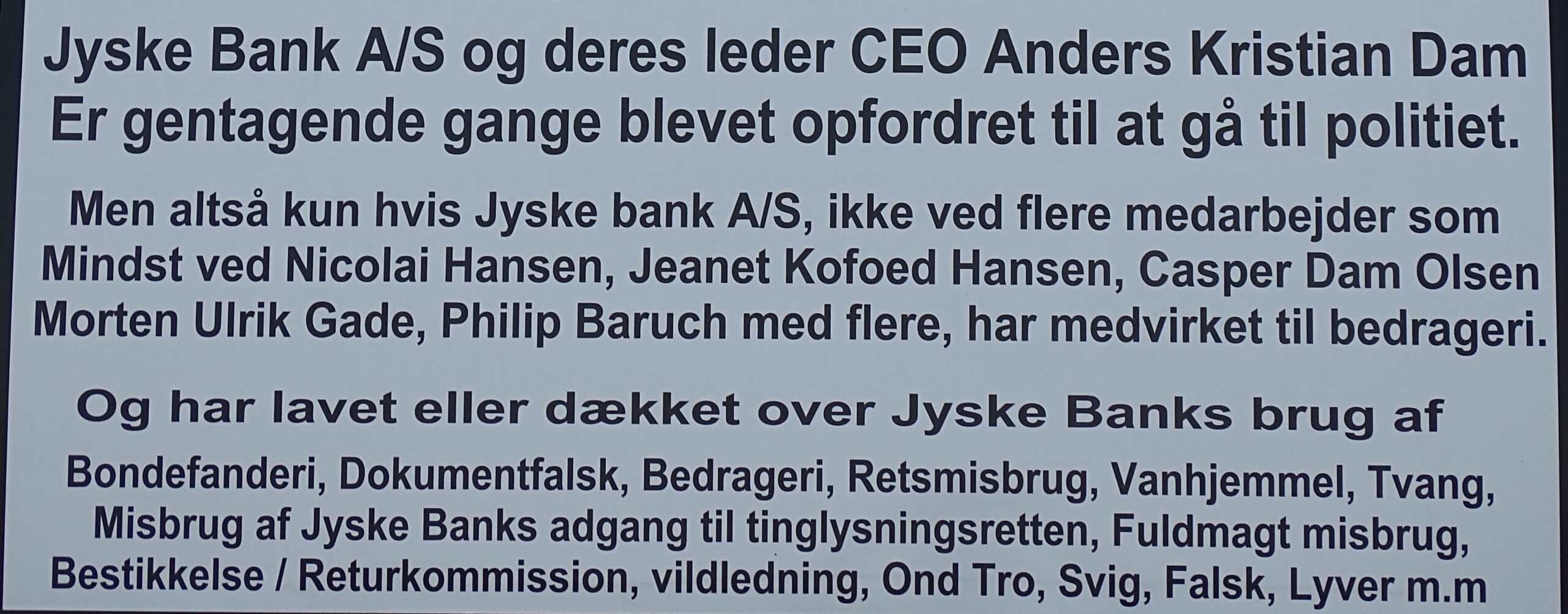 Sent til Folketinget patlamentet i Danmark. Aki-Matilda Høegh-Dam, Alex Ahrendtsen, Alex Vanopslagh, Anders Kronborg, Andreas Steenberg, Ane Halsboe-Jørgensen, Anne Paulin, Anne Rasmussen, Anne Honoré Østergaard, Anne Sophie Callesen, Anne Valentina Berthelsen, Annette Lind, Anni Matthiesen, Astrid Carøe, Astrid Krag, Benny Engelbrecht, Bent Bøgsted, Bertel Haarder, Birgitte Bergman, Birgitte Vind, Bjarne Laustsen, Bjørn Brandenborg, Brigitte Klintskov Jerkel, Britt Bager, Camilla Fabricius, Carl Valentin, Carsten Kissmeyer, Charlotte Broman Mølbæk, Christian Juhl, Christian Rabjerg Madsen, Christina Thorholm, Christoffer Aagaard Melson, Claus Hjort Frederiksen, Dan Jørgensen, Daniel Toft Jakobsen, Dennis Flydtkjær, Edmund Joensen, Ellen Trane Nørby, Erling Bonnesen, Eva Flyvholm, Eva Kjer Hansen, Fatma Øktem, Flemming Møller Mortensen, Gitte Willumsen, Halime Oguz, Hans Andersen, Hans Christian Schmidt, Hans Kristian Skibby, Heidi Bank, Henning Hyllested, Henrik Dahl, Henrik Møller, Henrik Dam Kristensen, Ida Auken, Ina Strøjer-Schmidt, Jacob Jensen, Jacob Mark, Jakob Ellemann-Jensen, Jakob Sølvhøj, Jan Johansen, Jan E. Jørgensen, Jane Heitmann, Jens Joel, Jens Rohde, Jens Henrik Thulesen Dahl, Jeppe Bruus, Jesper Petersen, Jette Gottlieb, Jonathan Simmel, Julie Skovsby, Karen Ellemann, Karina Adsbøl, Karina Lorentzen Dehnhardt, Karsten Filsø, Karsten Hønge, Kasper Roug, Kasper Sand Kjær, Katarina Ammitzbøll, Kathrine Olldag, Katrine Robsøe, Kenneth Mikkelsen, Kim Valentin, Kirsten Normann Andersen, Kristian Pihl Lorentzen, Kaare Dybvad Bek, Lars Aslan Rasmussen, Lars Boje Mathiesen, Lars Christian Lilleholt, Lars Løkke Rasmussen, Lea Wermelin, Leif Lahn Jensen, Lennart Damsbo-Andersen, Lisbeth Bech-Nielsen, Lise Bech, Liselott Blixt, Lotte Rod, Louise Schack Elholm, Mads Fuglede, Magnus Heunicke, Mai Mercado, Mai Villadsen, Maja Torp, Malte Larsen, Marcus Knuth, Maria Gudme, Marianne Jelved, Marie Bjerre, Marie Krarup, Marlene Ambo-Rasmussen, Martin Geertsen, Martin Lidegaard, Mattias Tesfaye, Mette Abildgaard, Mette Frederiksen, Mette Gjerskov, Mette Thiesen, Mette Hjermind Dencker, Michael Aastrup Jensen, Mogens Jensen, Mona Juul, Morten Bødskov, Morten Dahlin, Morten Messerschmidt, Naser Khader, Nicolai Wammen, Niels Flemming Hansen, Ole Birk Olesen, Orla Hav, Orla Østerby, Peder Hvelplund, Per Larsen, Pernille Rosenkrantz-Theil, Pernille Skipper, Pernille Vermund, Peter Hummelgaard, Peter Juel-Jensen, Peter Seier Christensen, Peter Skaarup, Pia Kjærsgaard, Pia Olsen Dyhr, Preben Bang Henriksen, Rasmus Jarlov, Rasmus Nordqvist, Rasmus Prehn, Rasmus Stoklund, Rasmus Helveg Petersen, Rasmus Horn Langhoff, René Christensen, Rosa Lund, Samira Nawa, Signe Munk, Sikandar Siddique, Simon Kollerup, Simon Emil Ammitzbøll-Bille, Sjúrður Skaale, Sofie Carsten Nielsen, Sophie Løhde, Stén Knuth, Stinus Lindgreen, Susan Kronborg, Susanne Eilersen, Susanne Zimmer, Søren Espersen, Søren Søndergaard, Søren Egge Rasmussen, Søren Pape Poulsen, Tanja Larsson, Thomas Danielsen, Thomas Jensen, Torsten Gejl, Torsten Schack Pedersen, Trine Bramsen, Trine Torp, Troels Ravn, Troels Lund Poulsen, Uffe Elbæk, Ulla Tørnæs, Victoria Velasquez, Zenia Stampe, Aaja Chemnitz